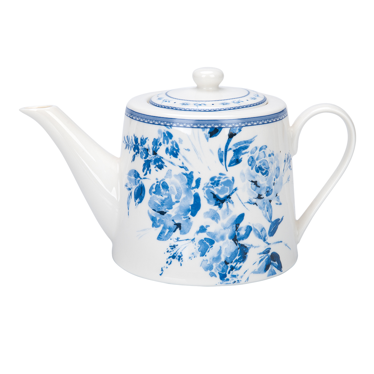 Blue Flower 900ml Teapot