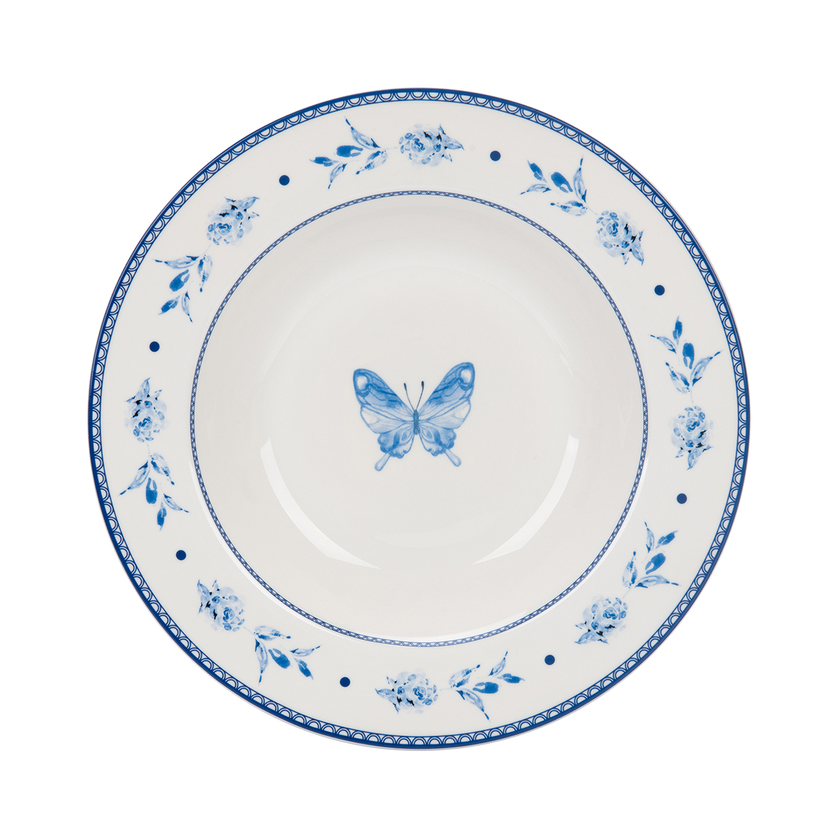 Blue Flower 8.5 Soup Plate