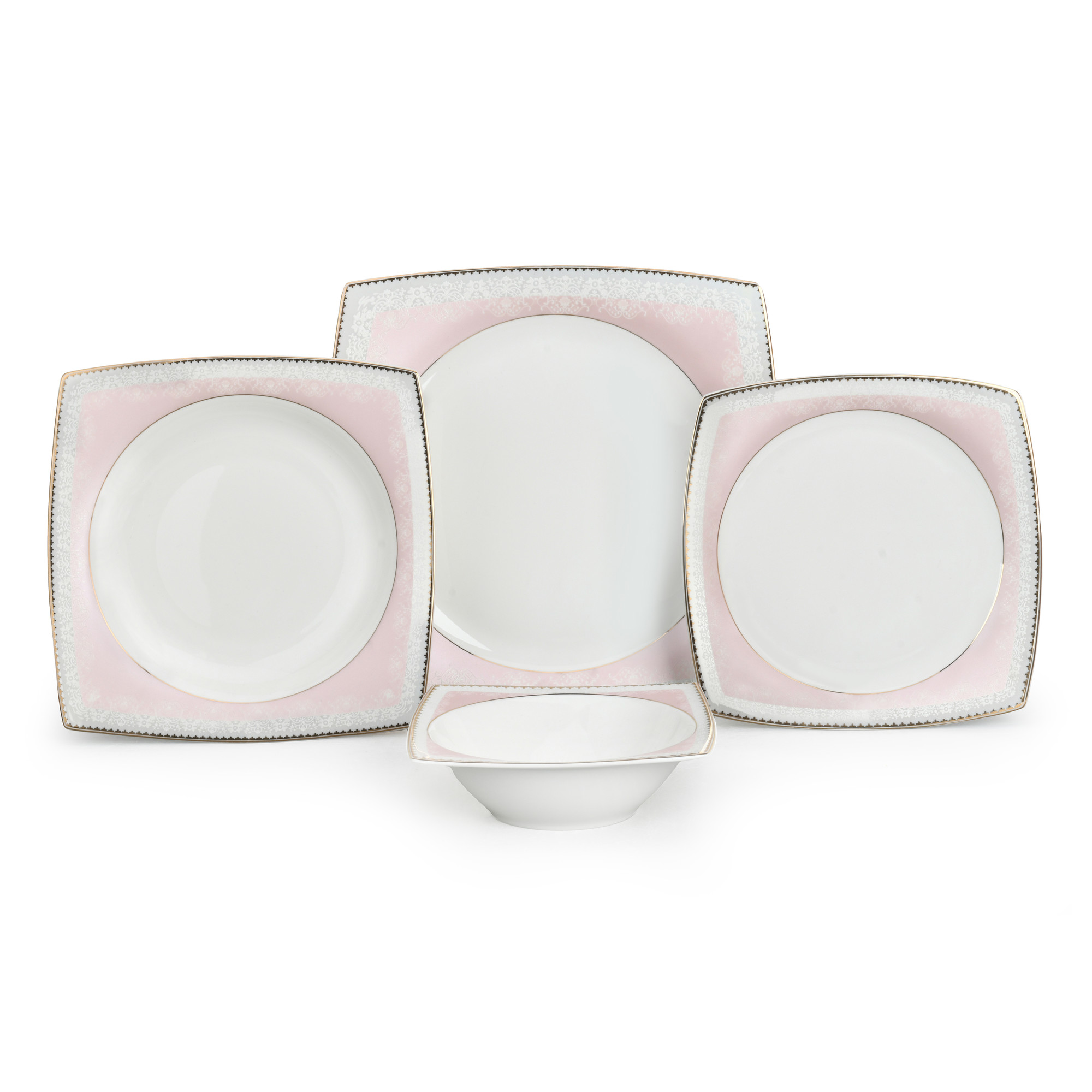 Pink Elegance 24pcs Dinner Set