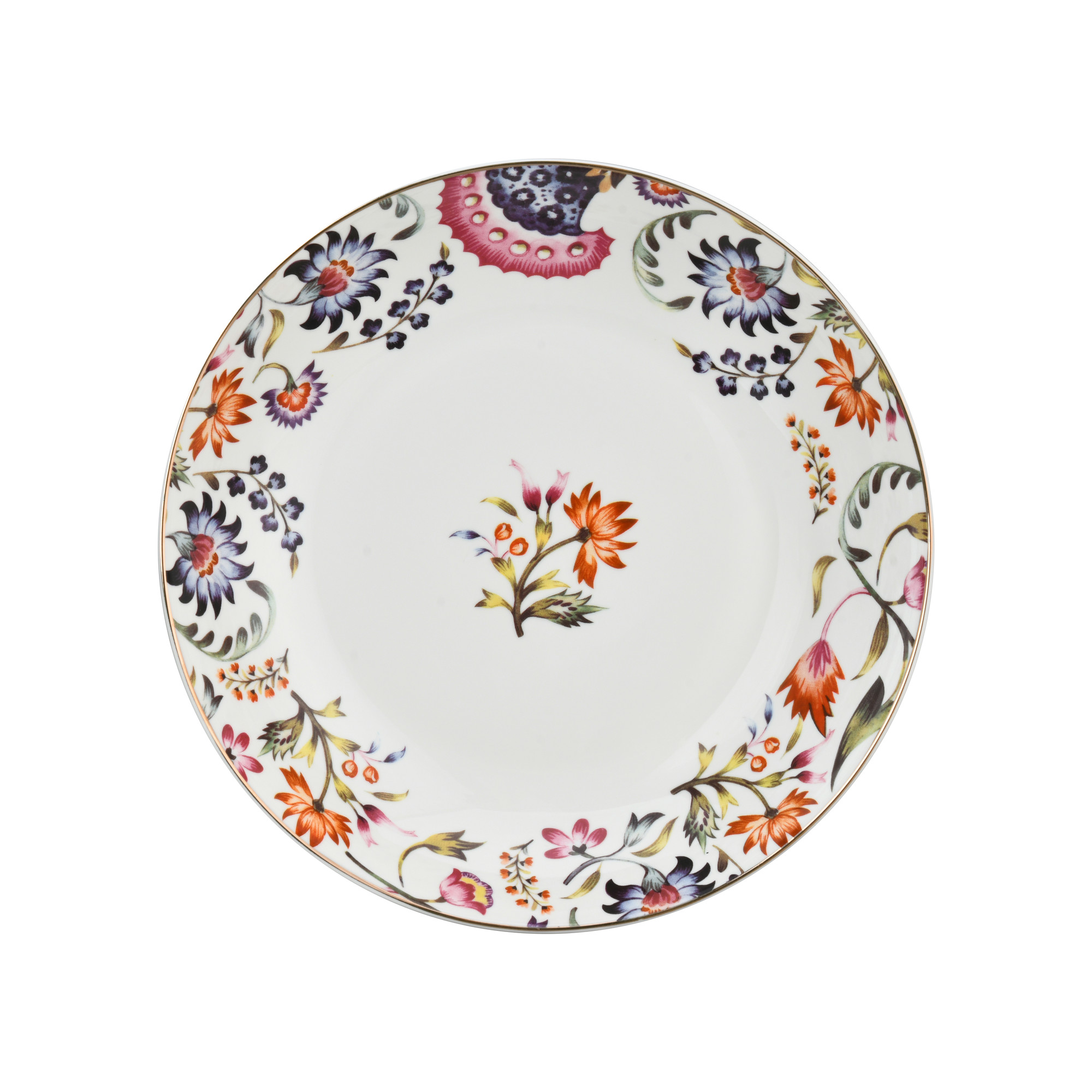Ethnic Florals 8'' Coupe Soup Plate