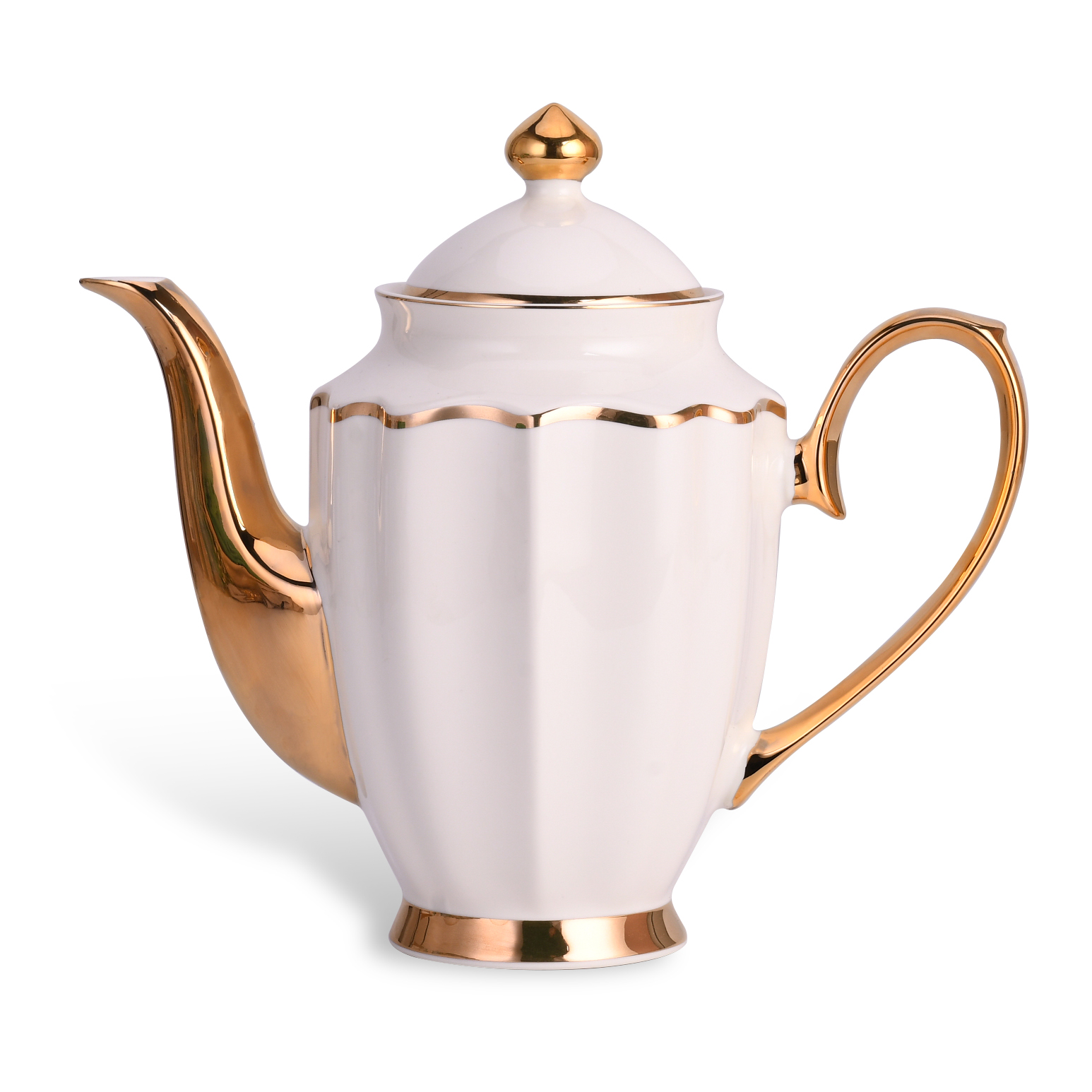 Luxury Gold Rim White Porcelai
