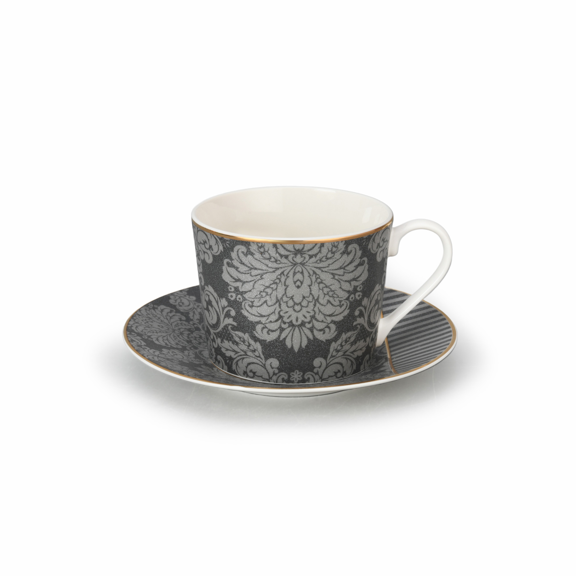 Vintage Damask 220ml Cup & Sau