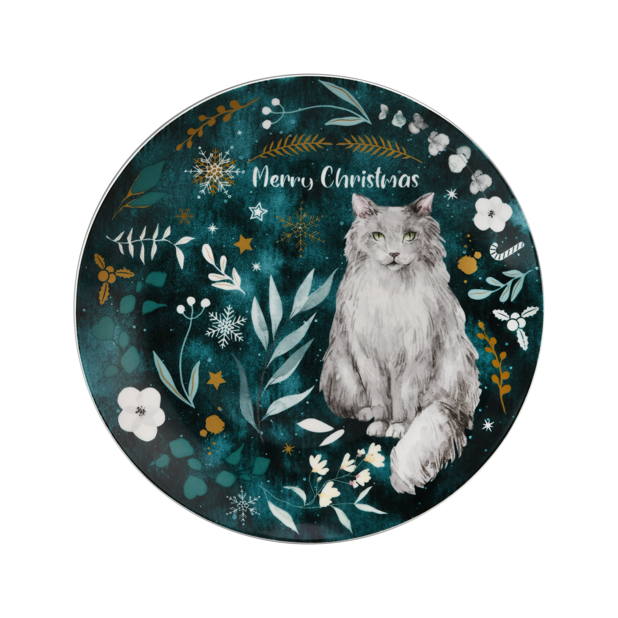 Winter Night 8'' Coupe Dessert Plate
