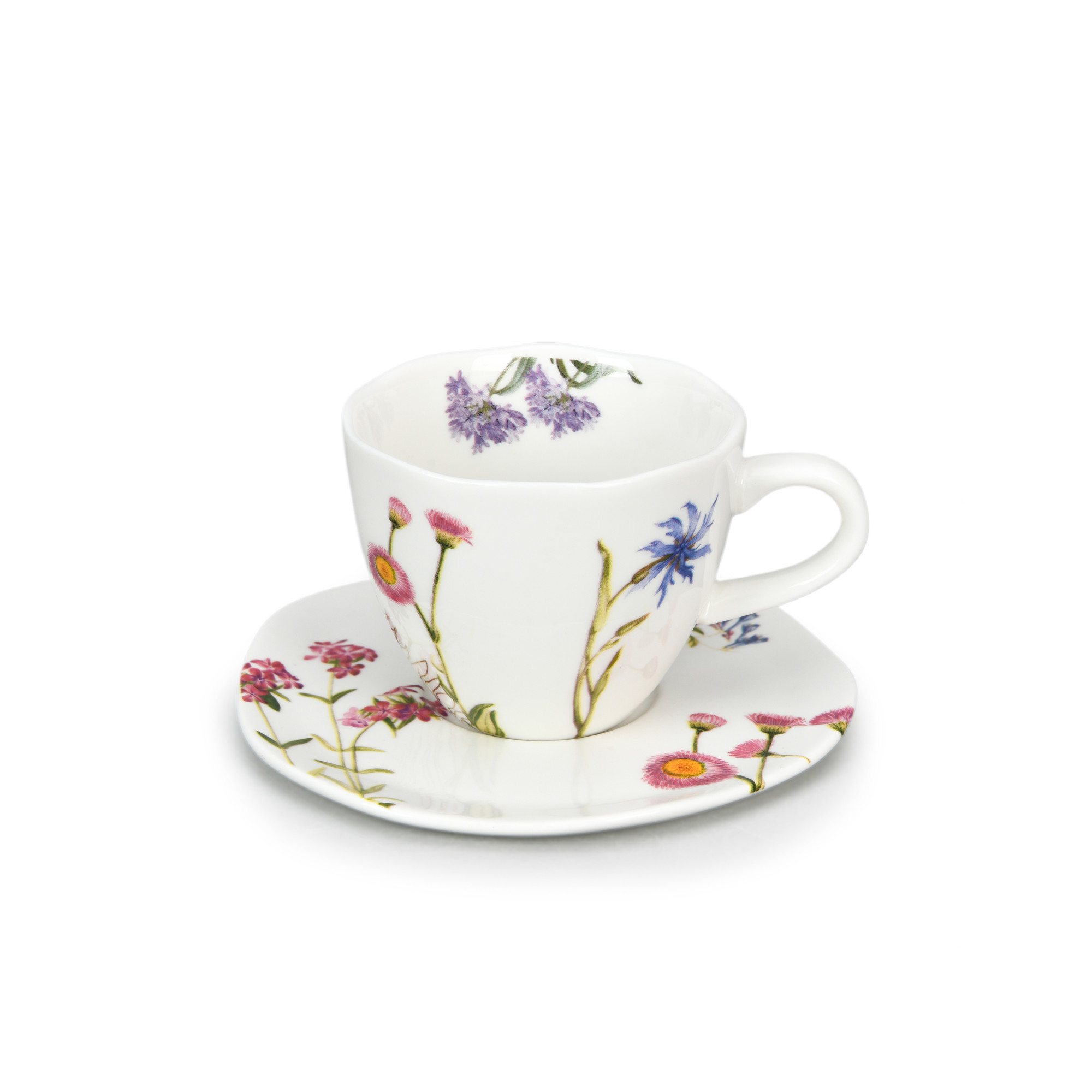 Botanica 200ml Ceramic Tea Cup and Saucer Set