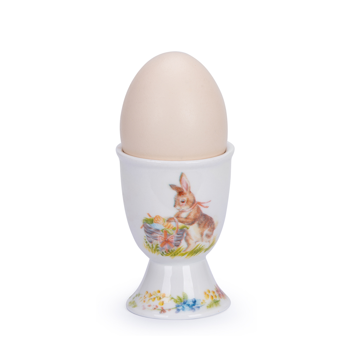 Rabbits & Flowers Egg Cup