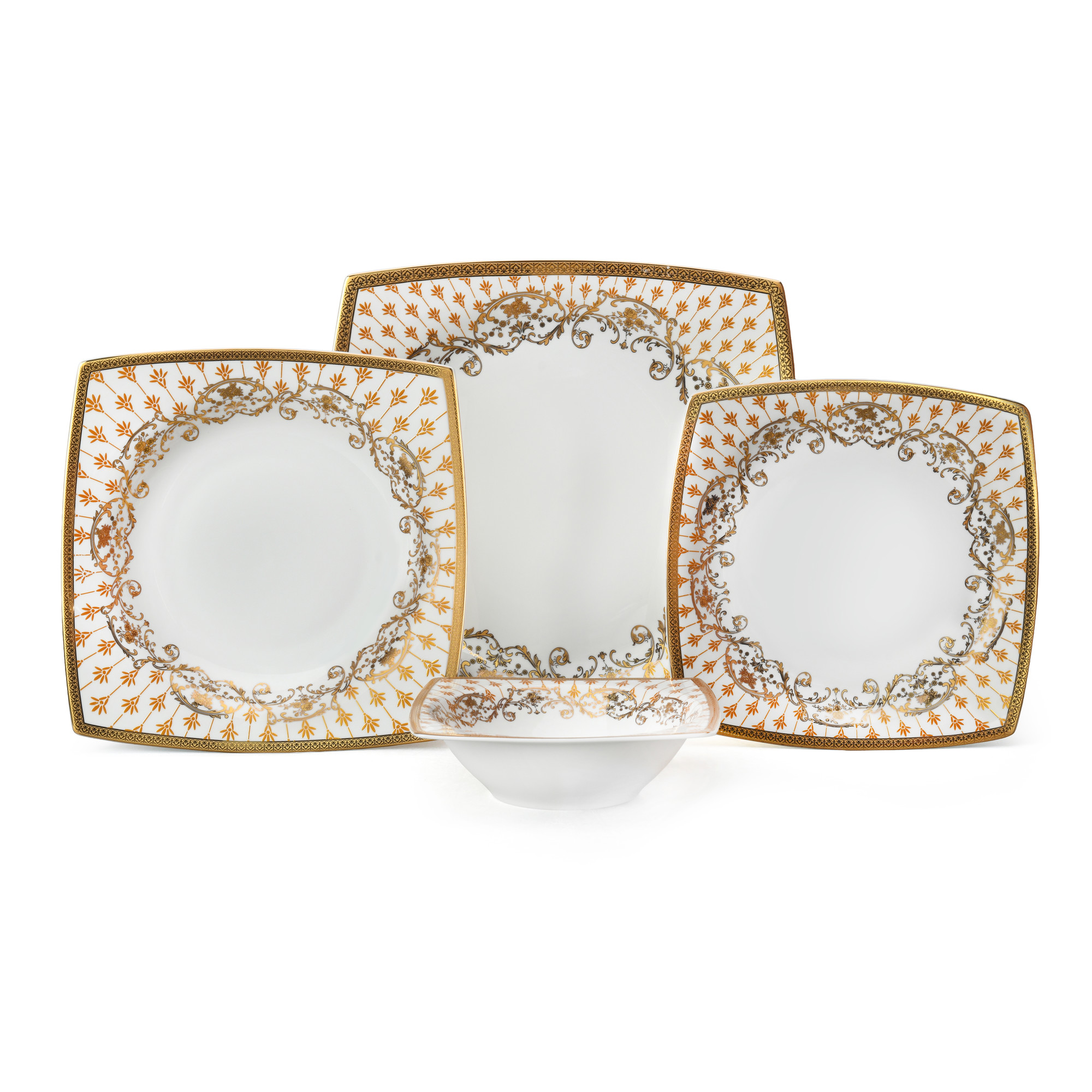 Gilded Elegance 24pcs Dinner Set
