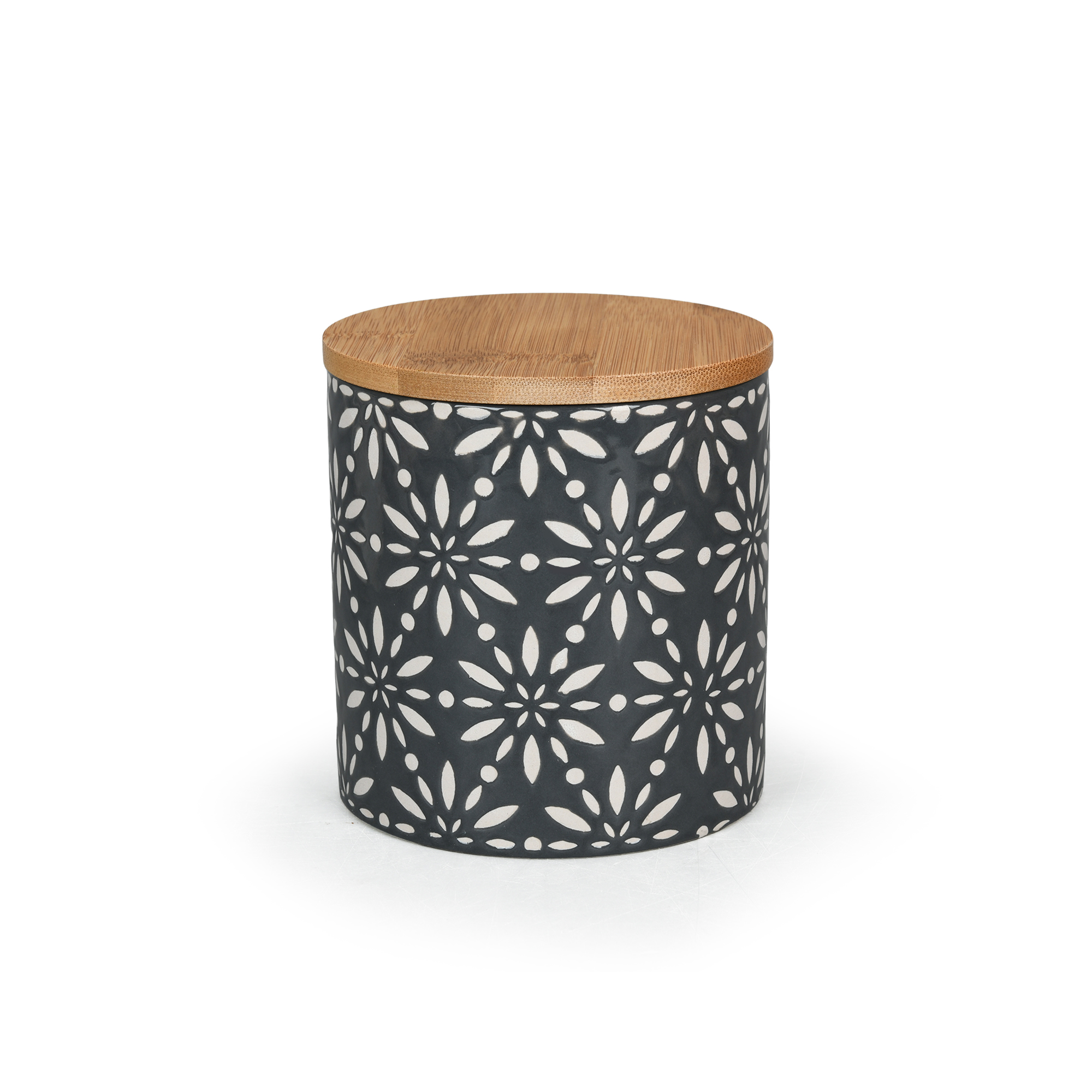Monochrome Blossom Canister