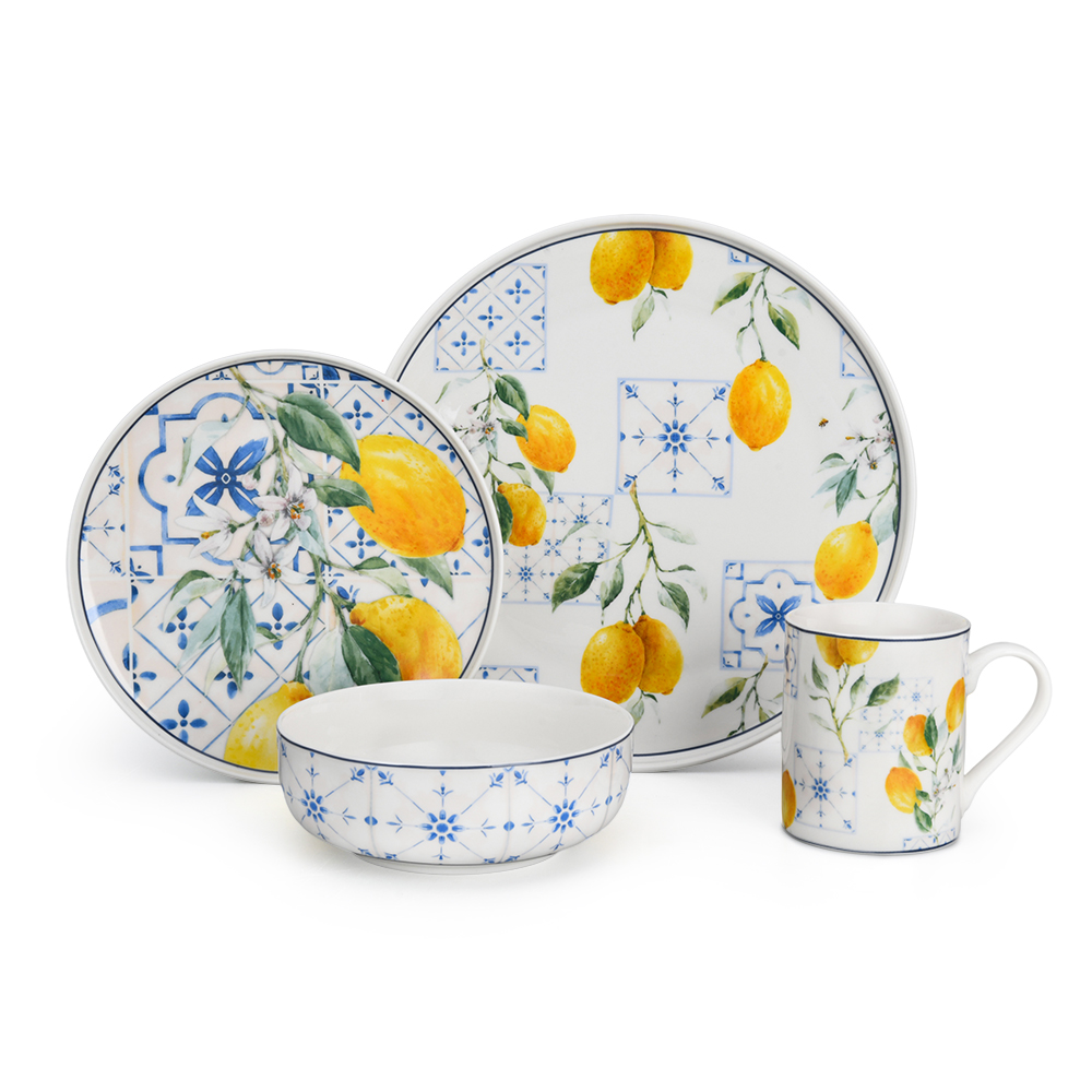 Sunny Citrus Lemon Dinner Set