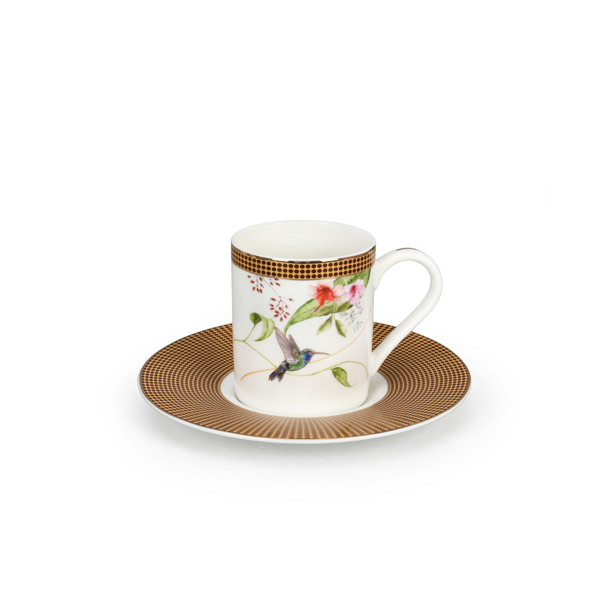 90ml Espresso Cup & Saucer Delicate Pink