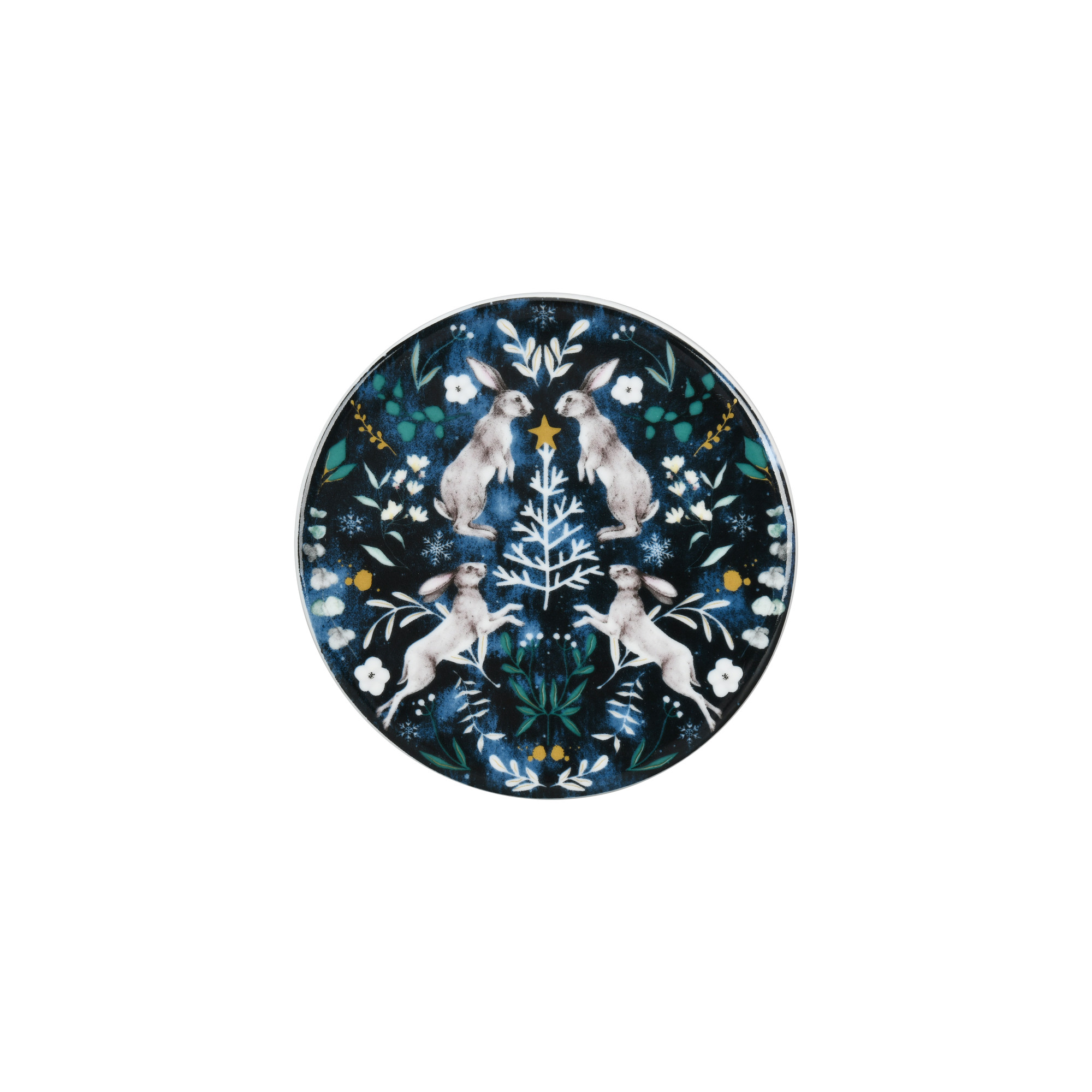 Winter Night Ceramic Coaster