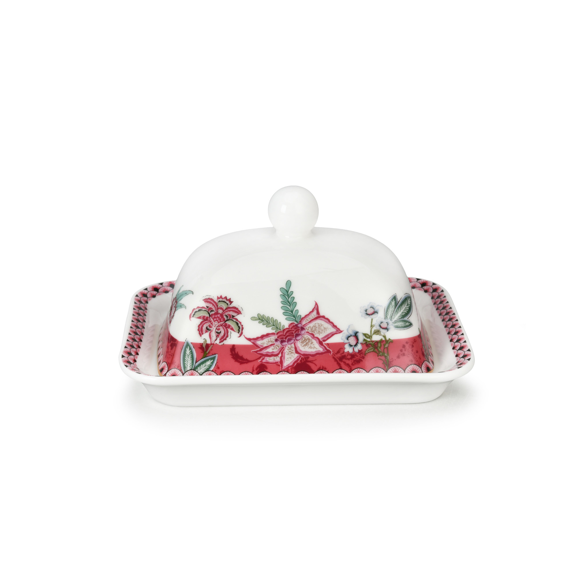 Pink Petals Butter Dish