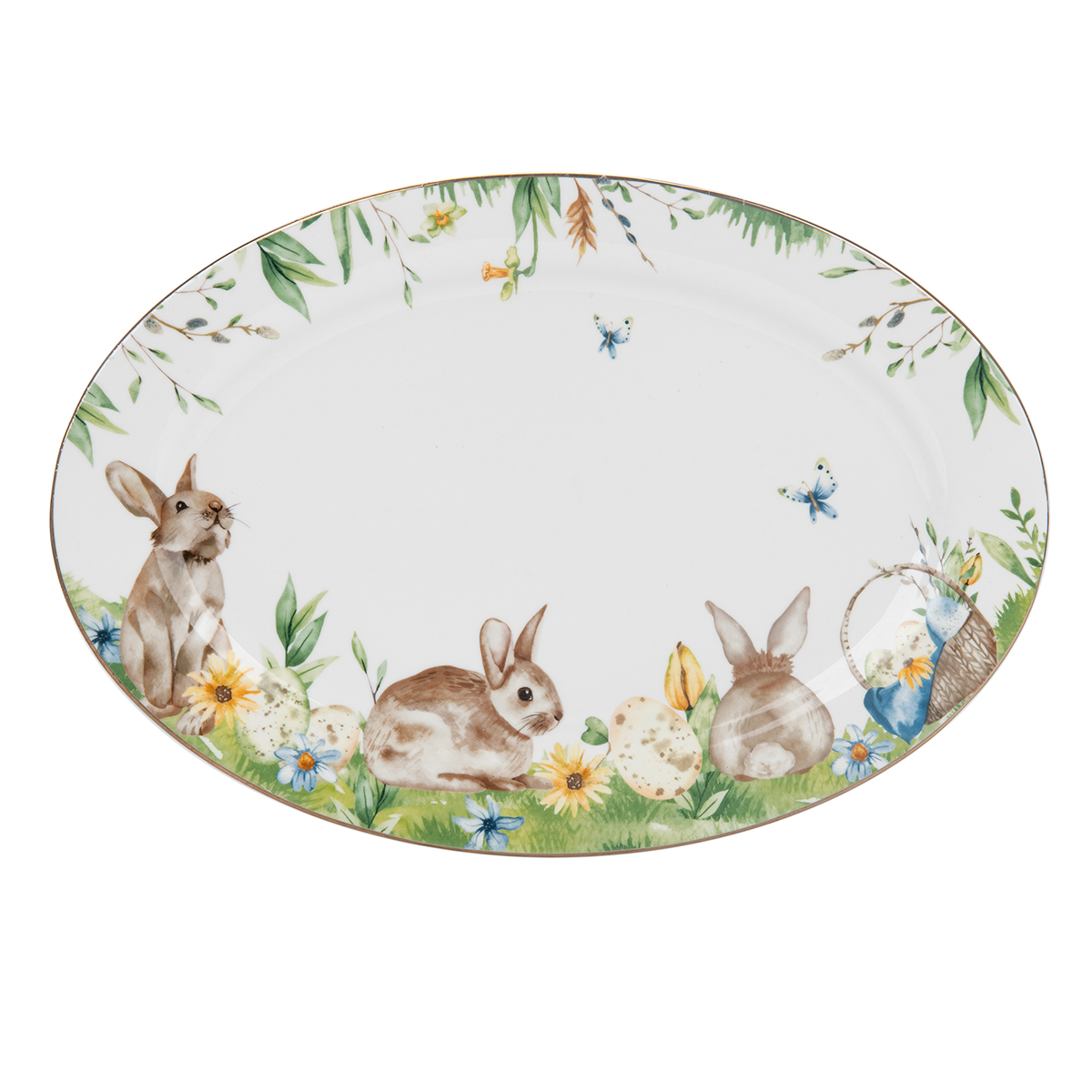 Spring Easter 16'' Oval Plate