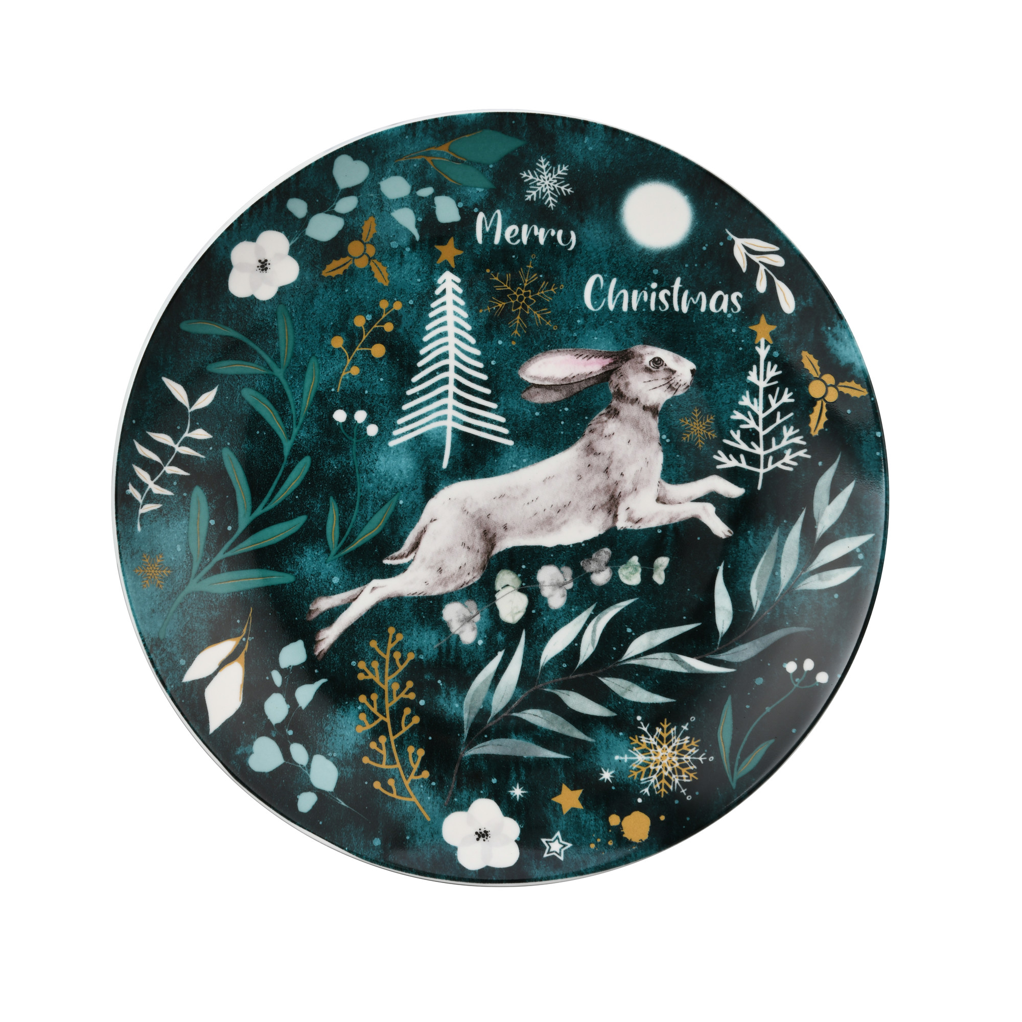 Winter Night 8'' Coupe Dessert Plate