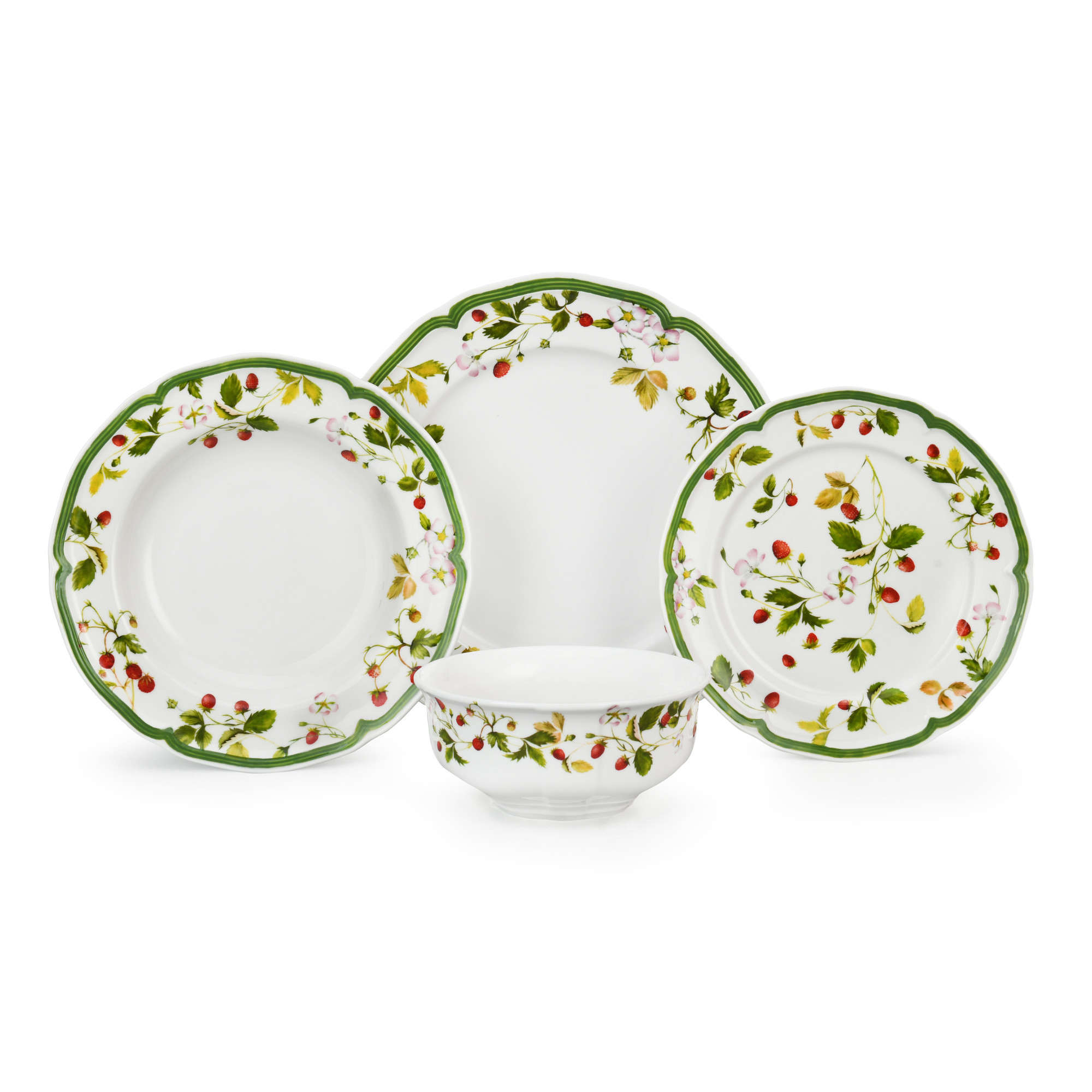 24pcs French Garden Charm Pocelain Dinnerware Set