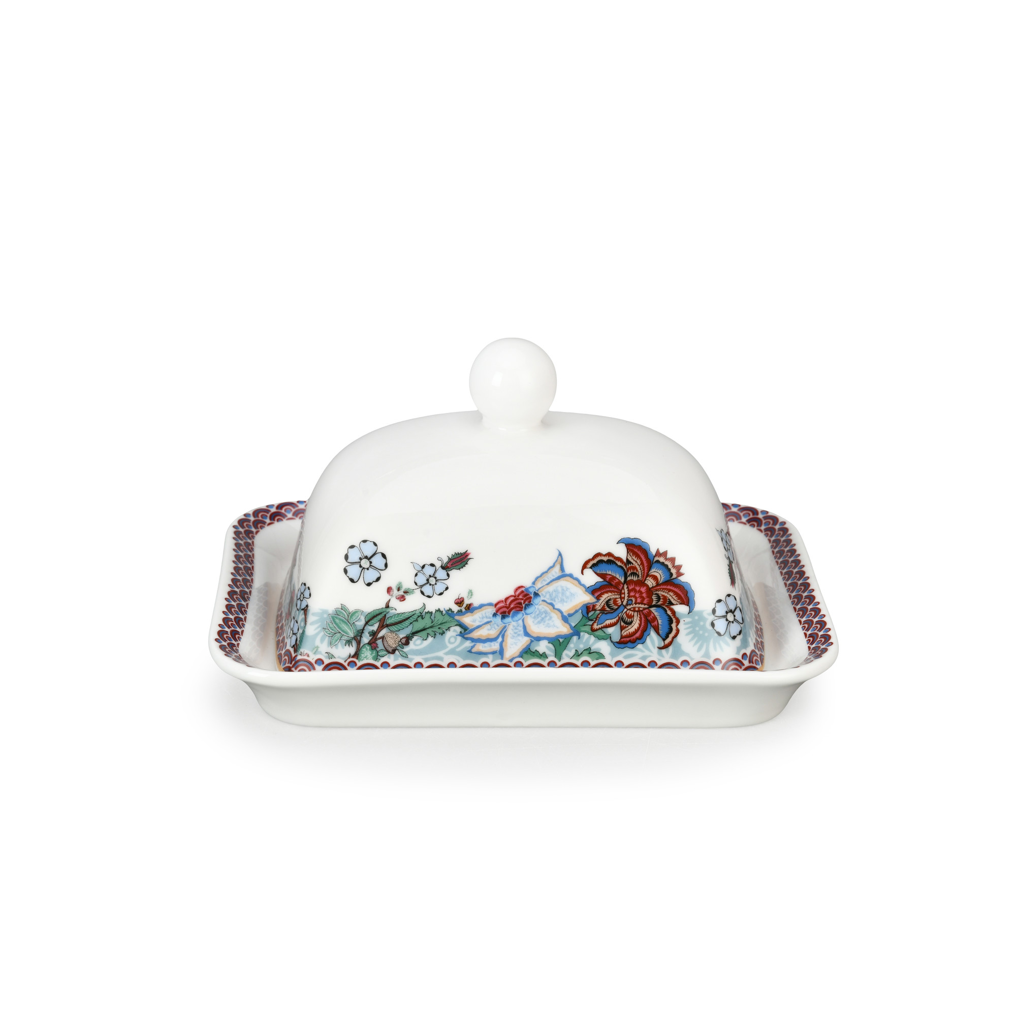 Vintage Floral Butter Dish