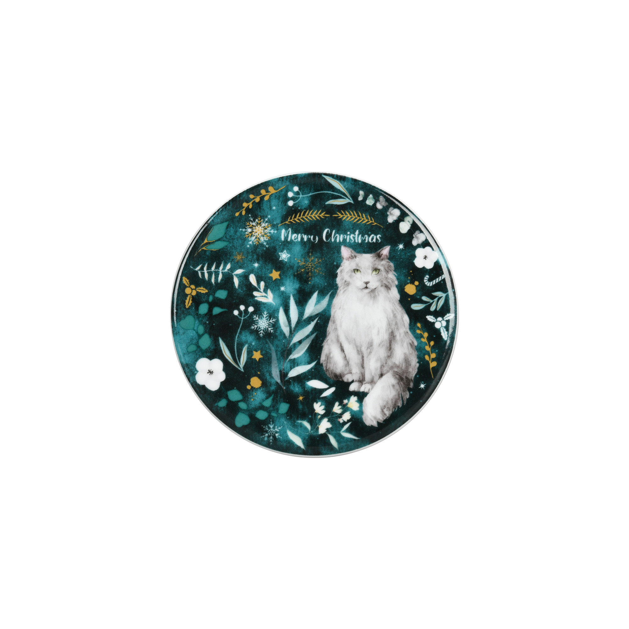 Winter Night Ceramic Coaster