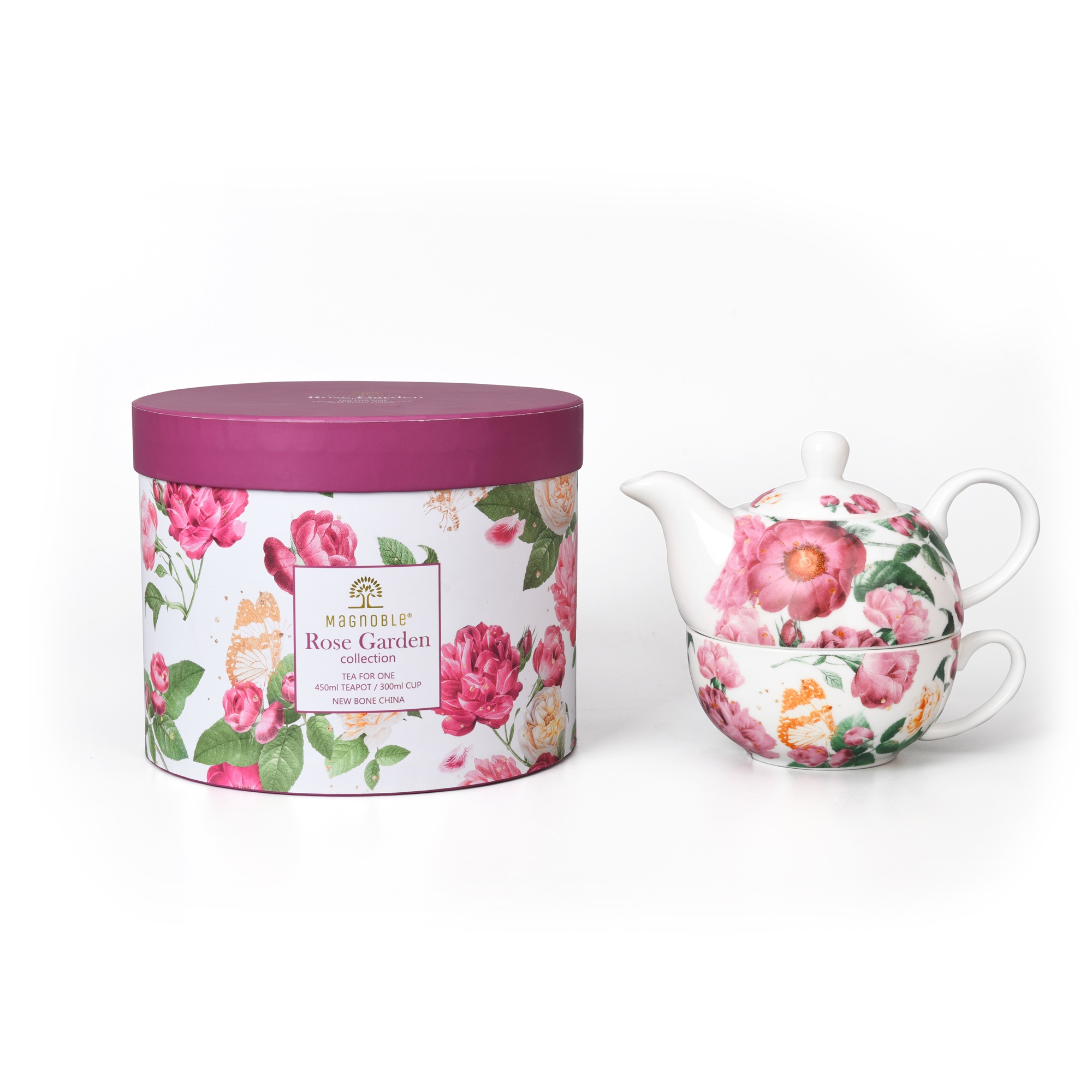 Pink Blooming Design Flower Ceramic Custom Pattern Teapot Tea Set Tea For One