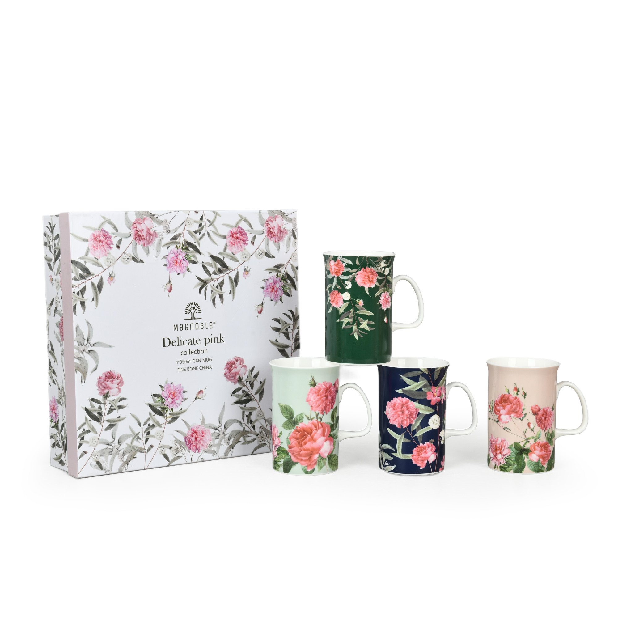 Blooms in Pink S/4 300ml Mug