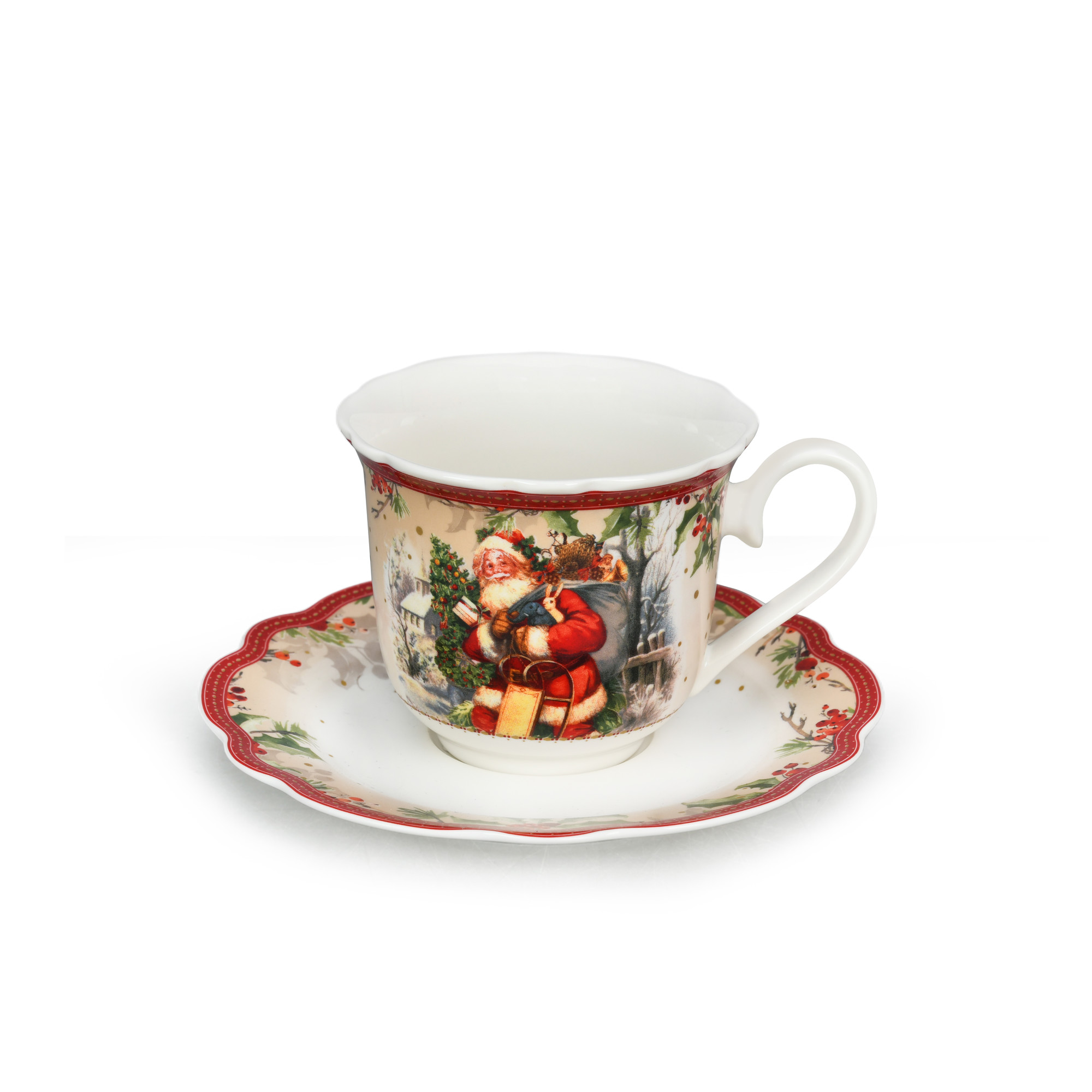Merry Christmas 250ml Cup & Sa