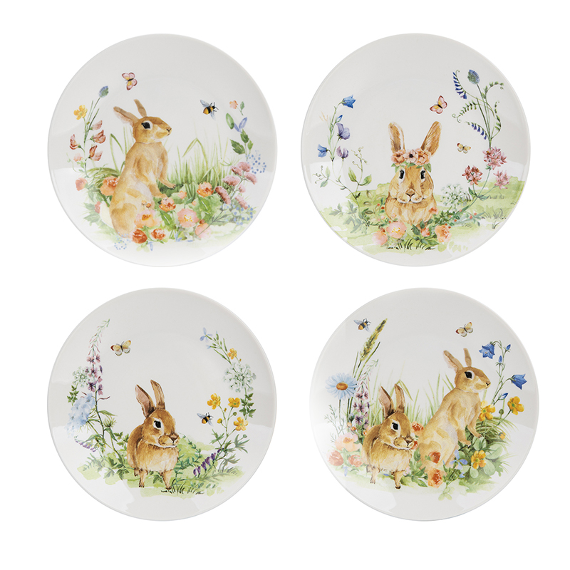 Spring Bunnies 6 Dessert plate