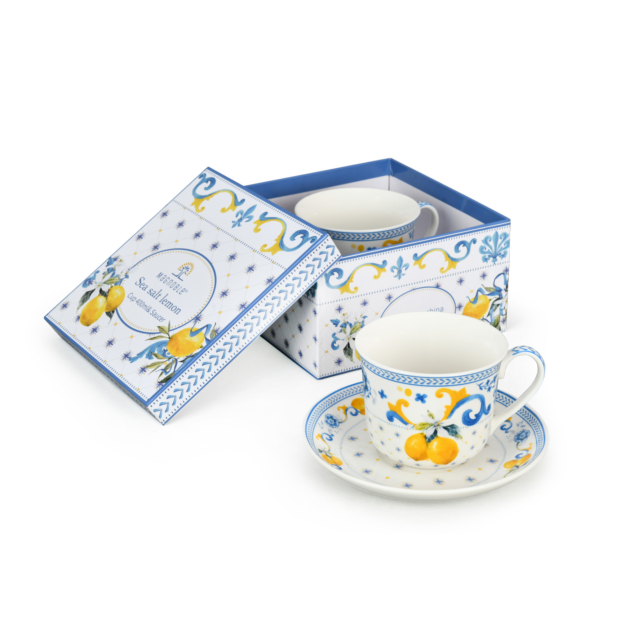 Sea Salt Lemon 400ml Cup & Saucer