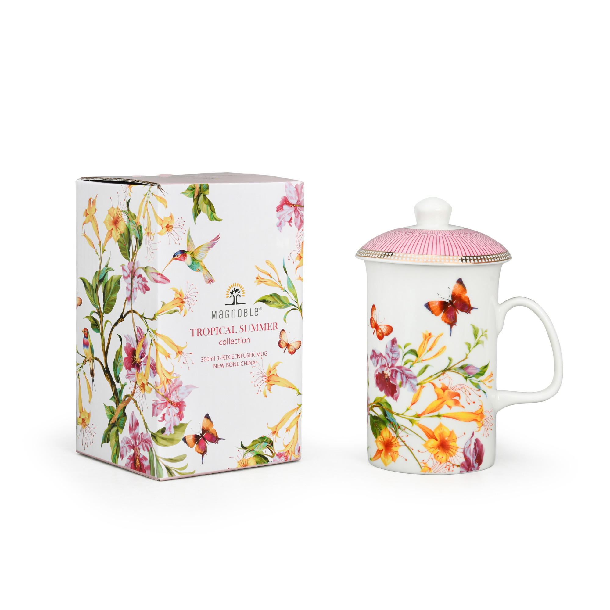 Pink Serenity 332ml Mug With Lid