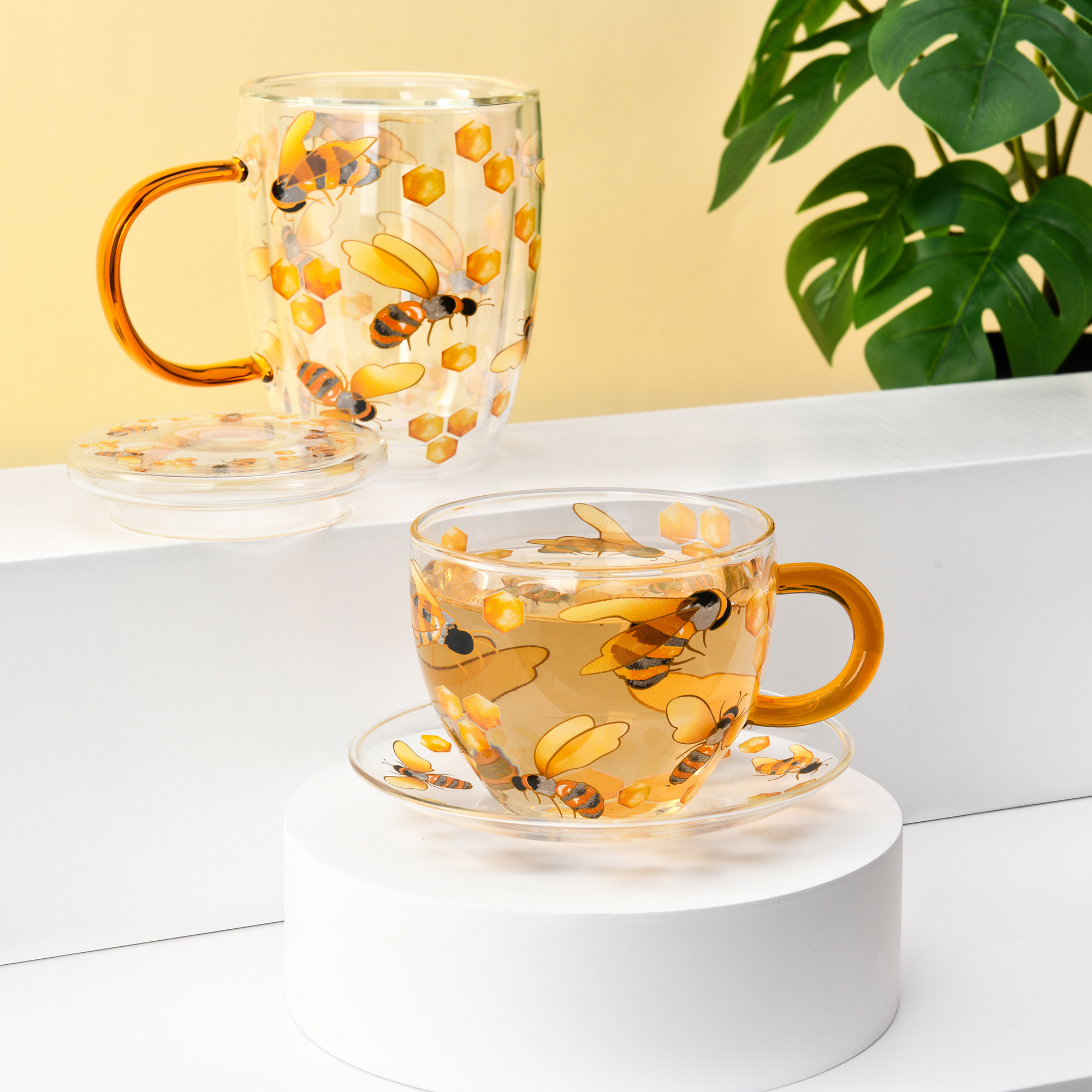 Magnoble Glass Tea Cups