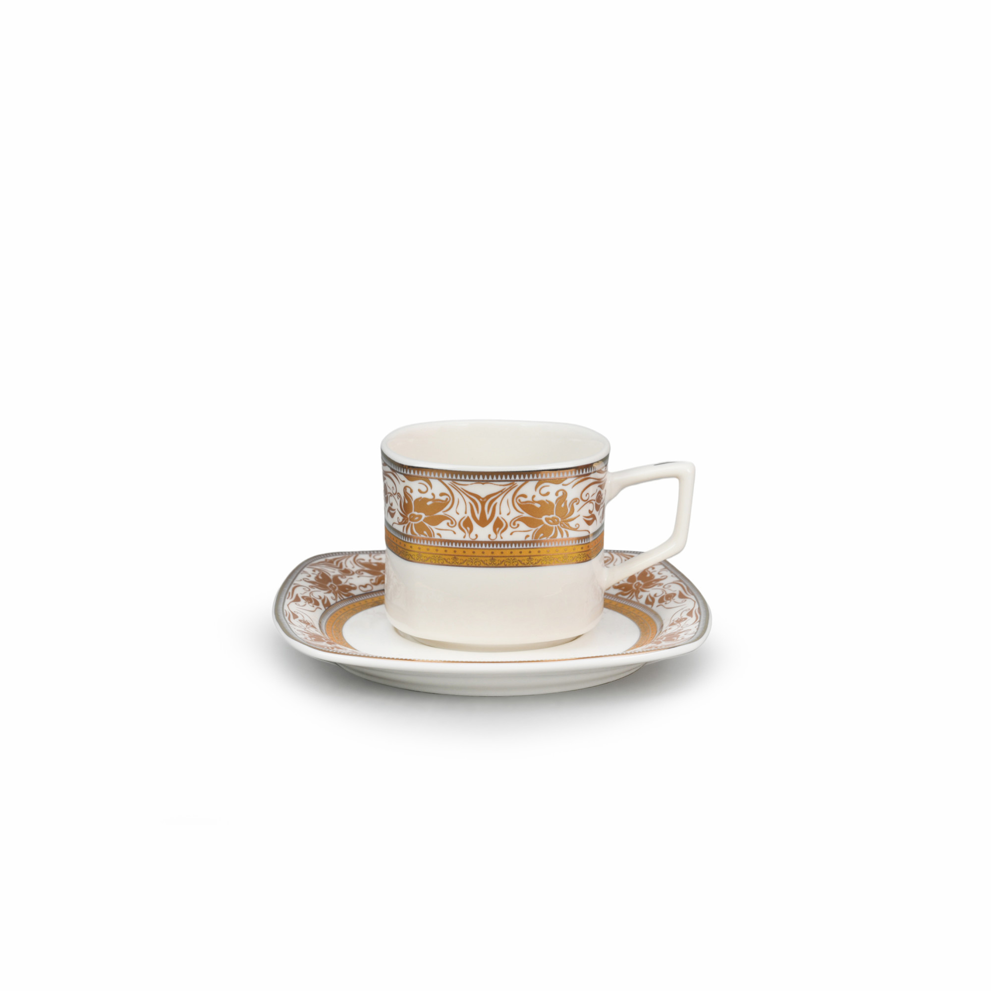 Baroque 90ml Tea Cup & Saucer
