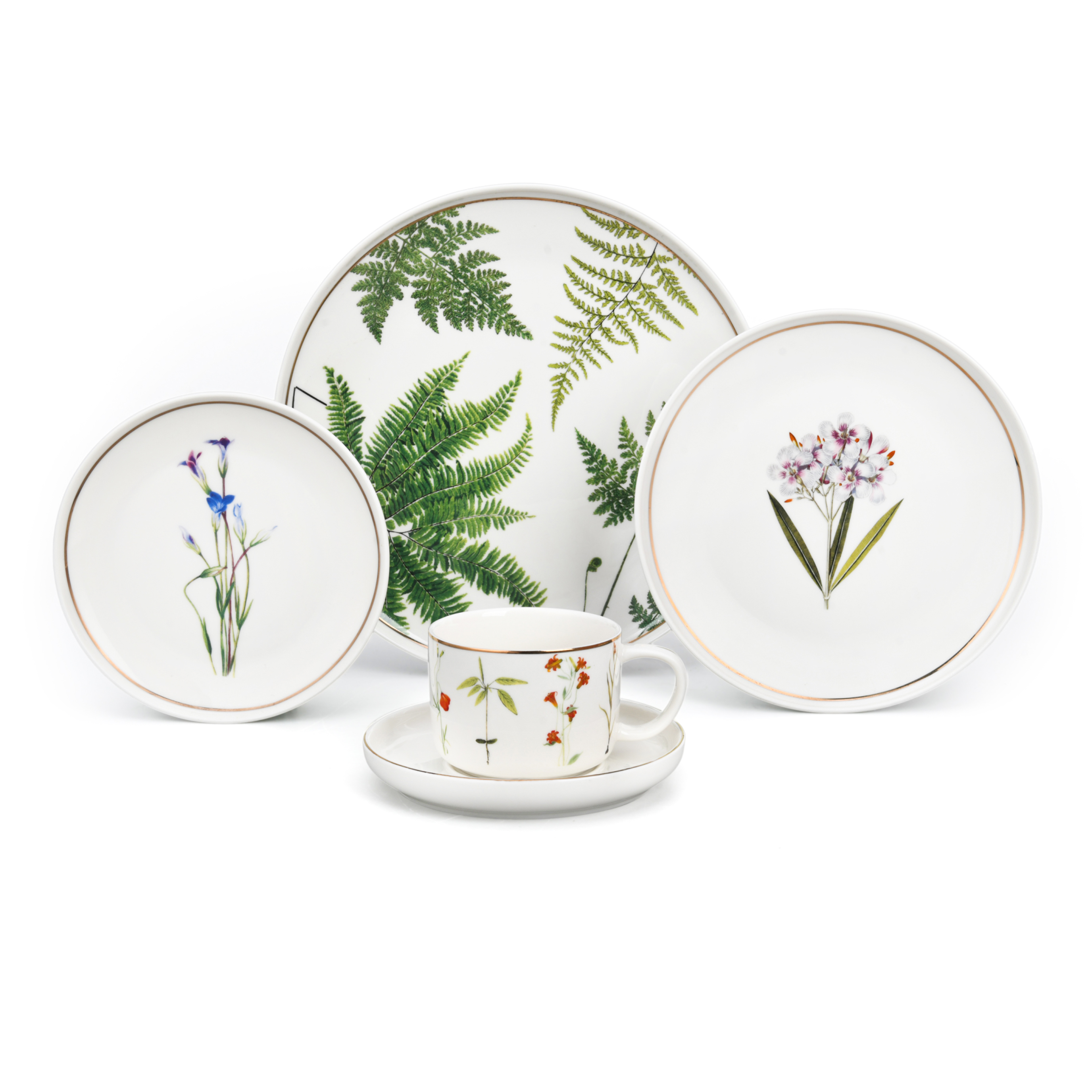 Flowers And Plants Dinner Set
