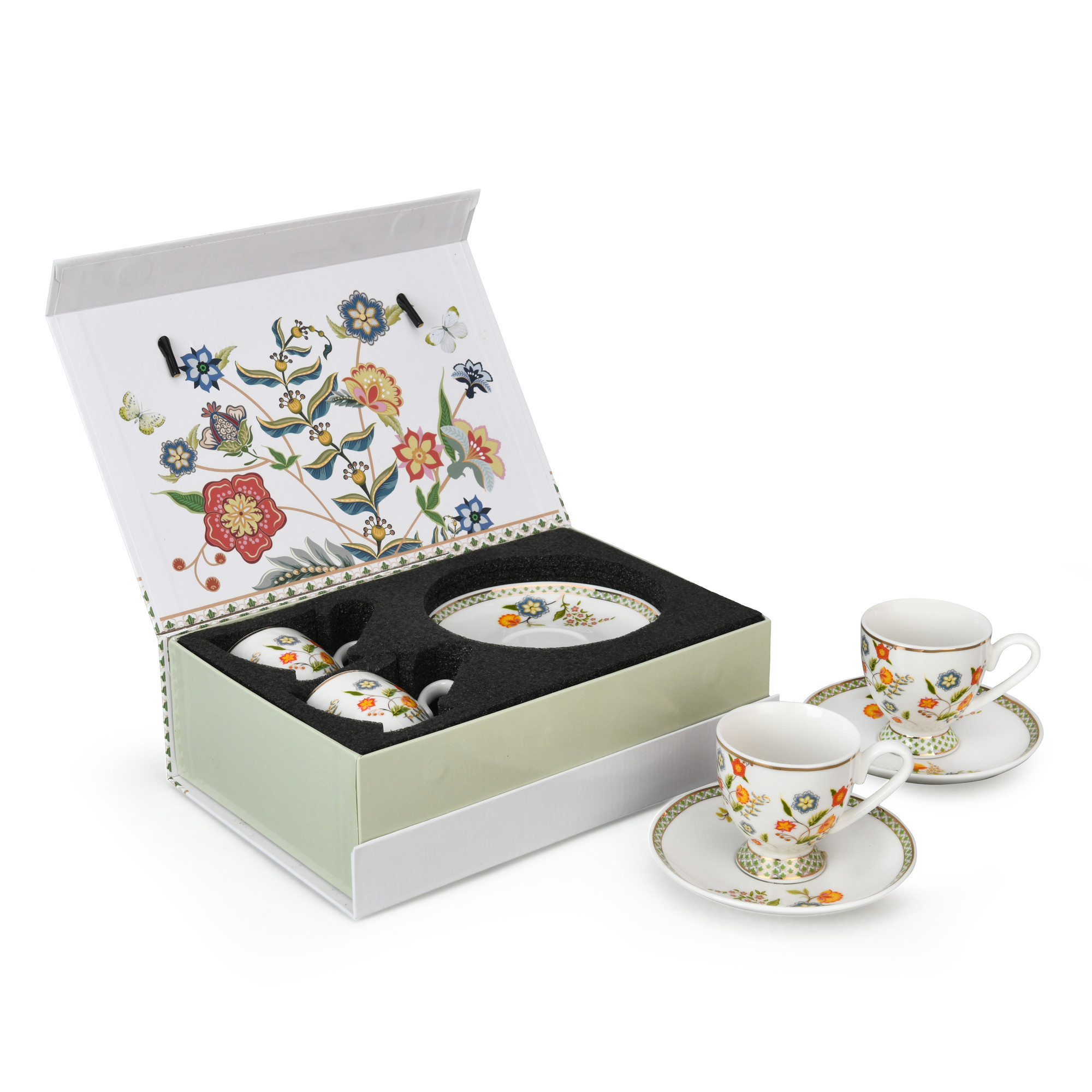 Spring Blossom Bone China S/2 Cup & Saucer