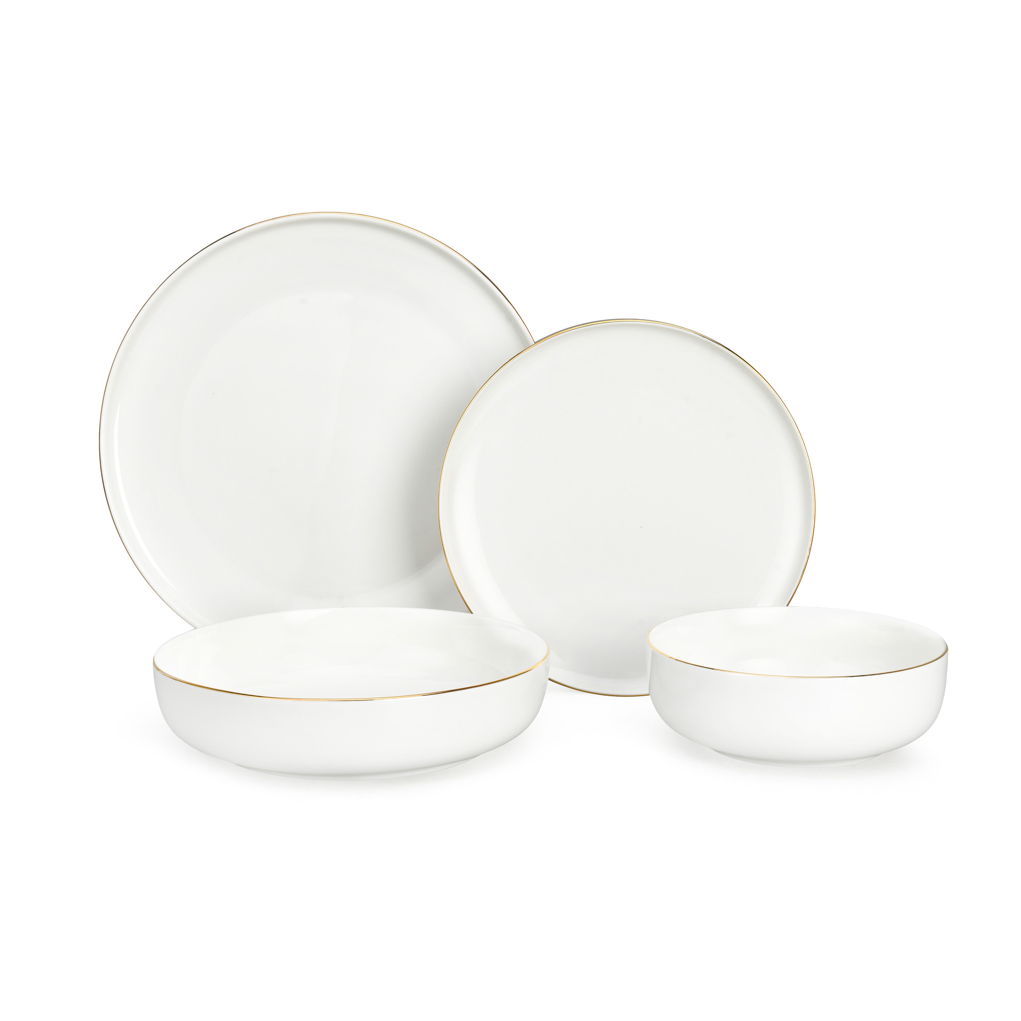 24pcs Golden Border Dinner Set