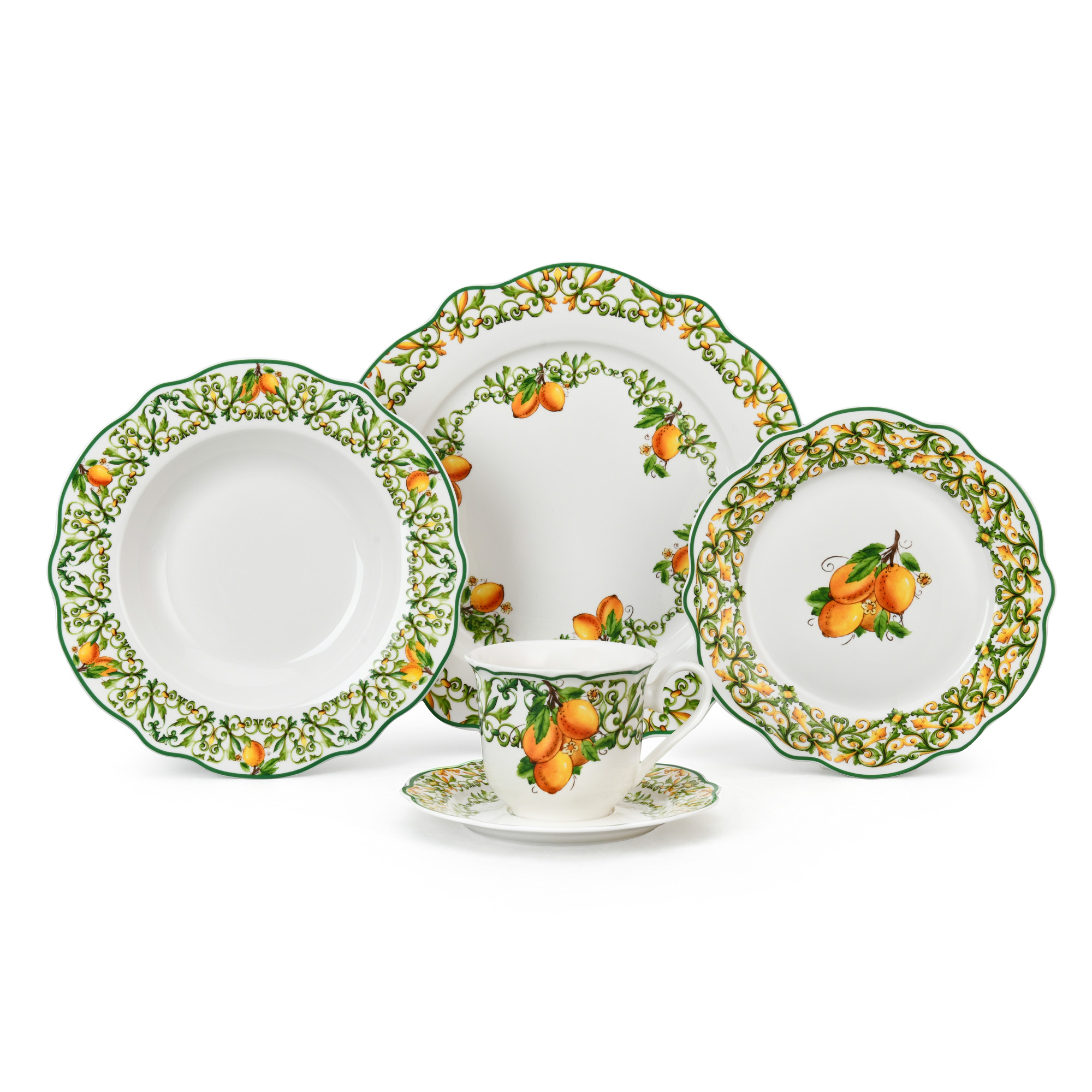 Lemon Wreath 20pcs Dinner Set