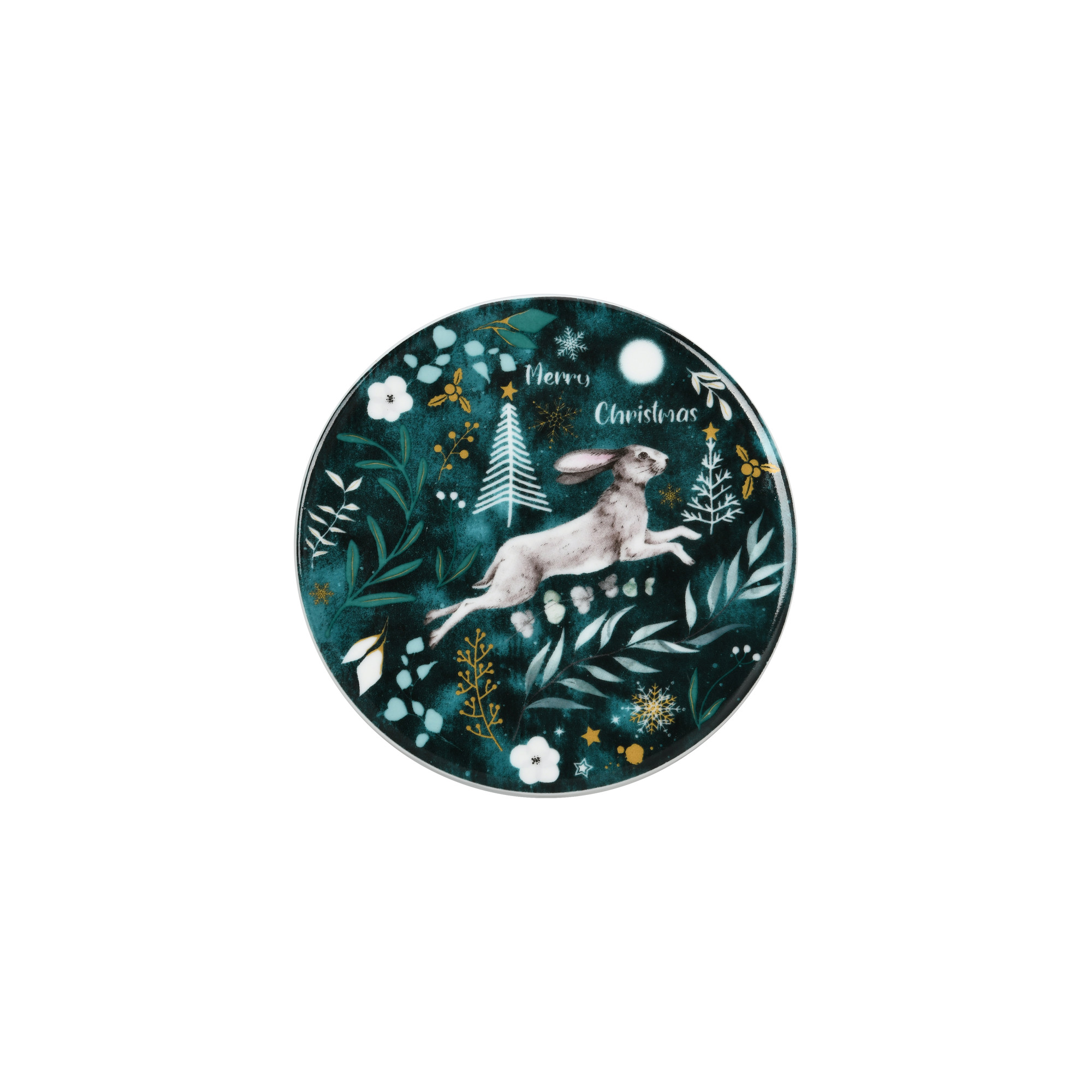 Winter Night Ceramic Coaster