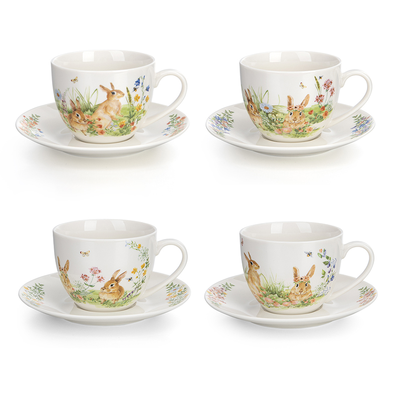 Spring Bunnies 260ml Tea Cup & Saucer