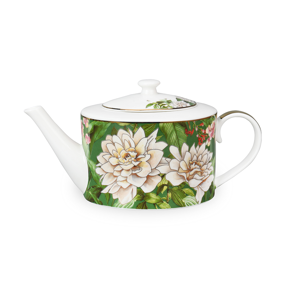 1100ml Teapot Bloom Greeness Spring