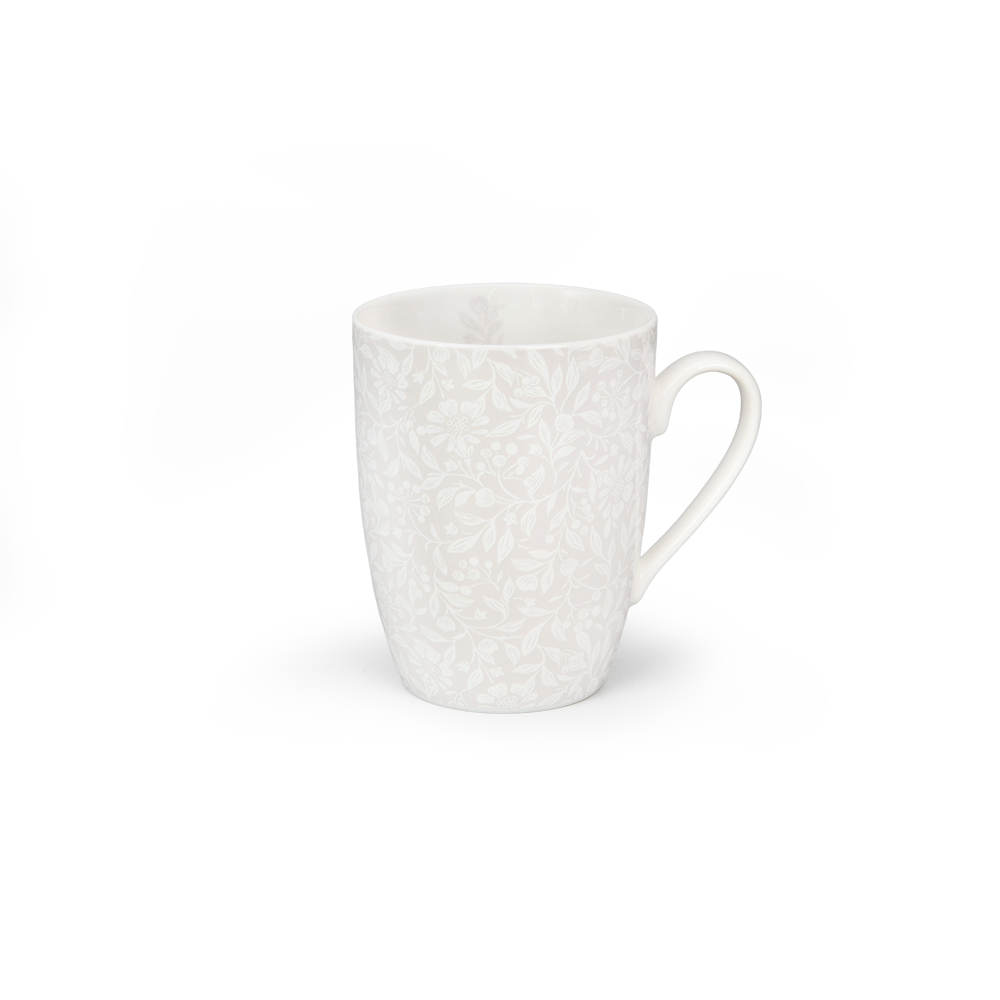 New Bone China White Pattern D