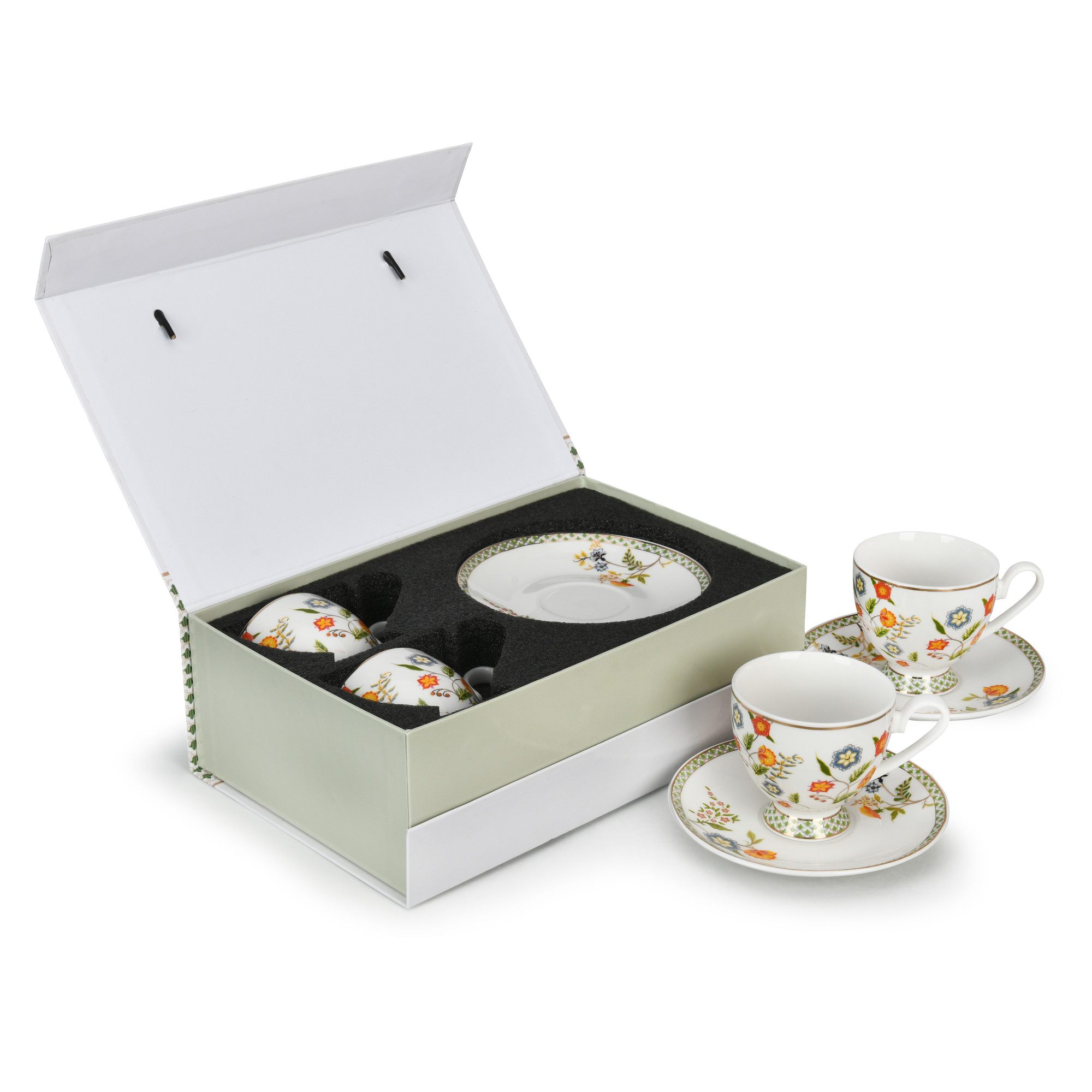 Spring Blossom Ceramic S/2 Cup & Saucer