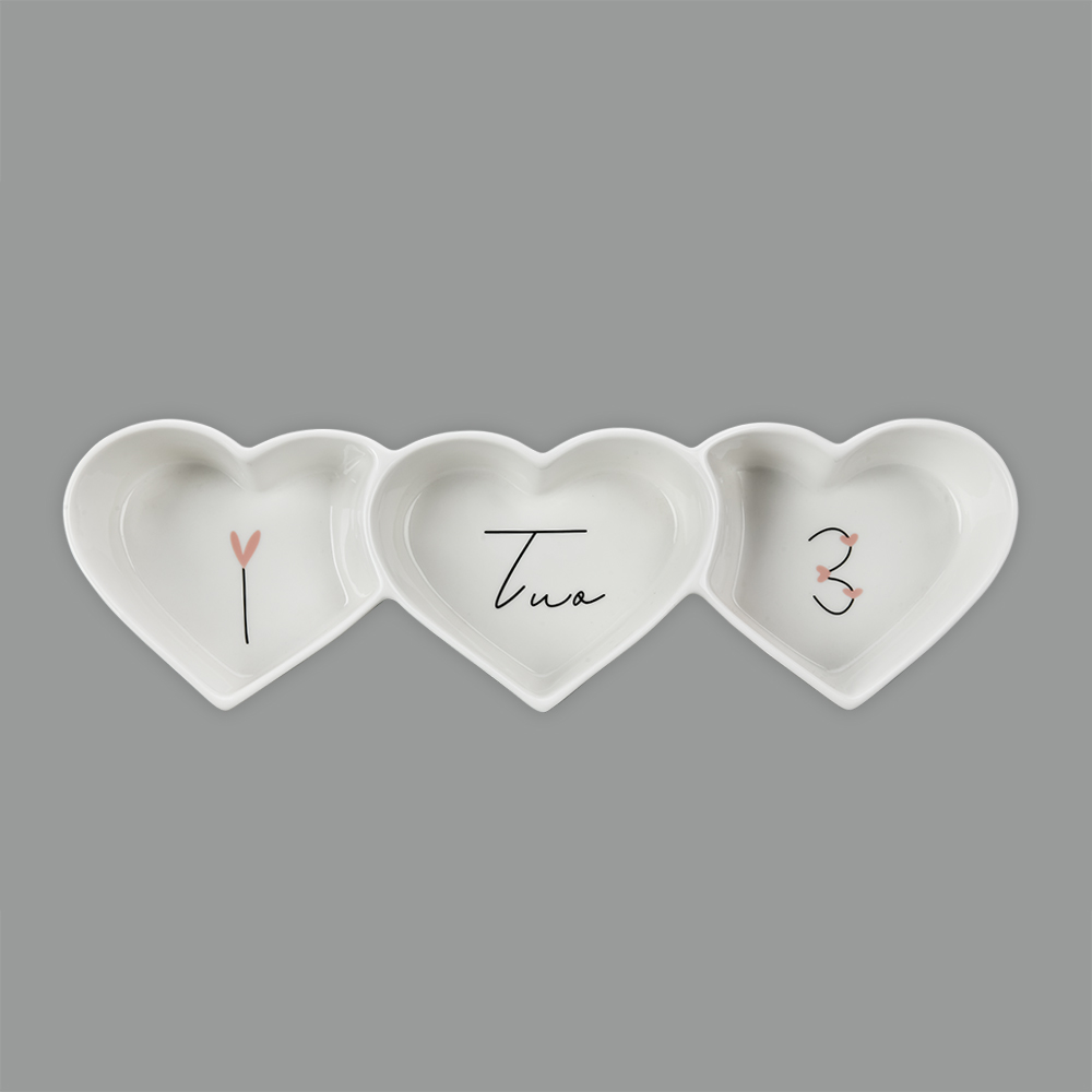 Candy Hearts Triple Sauce Dish
