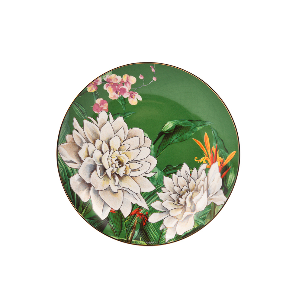7.5 Coupe Dessert Plate Bloom Greeness Spring