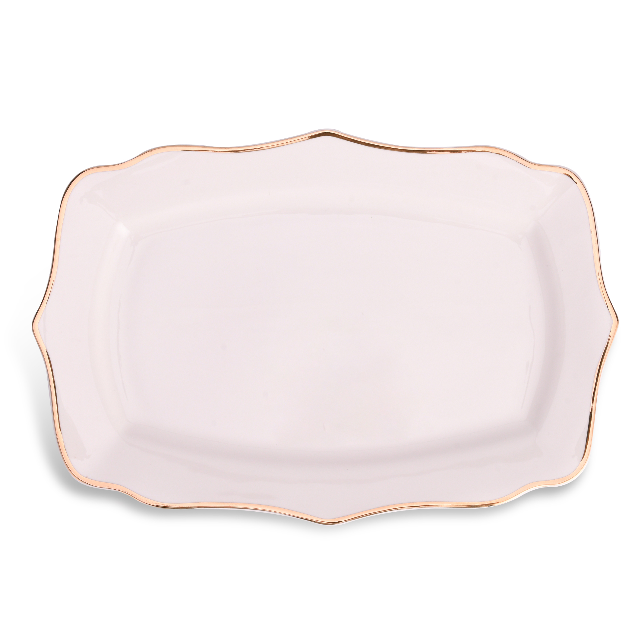 Luxury Gold Rim White Porcelai