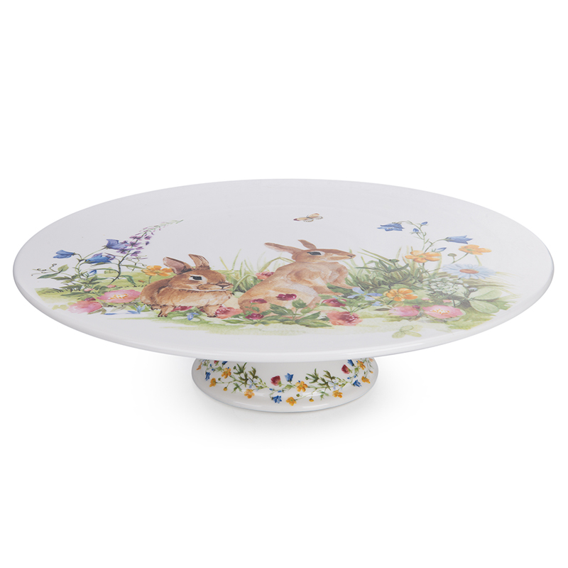 Spring Bunnies S/2 12.5 Cake Stand