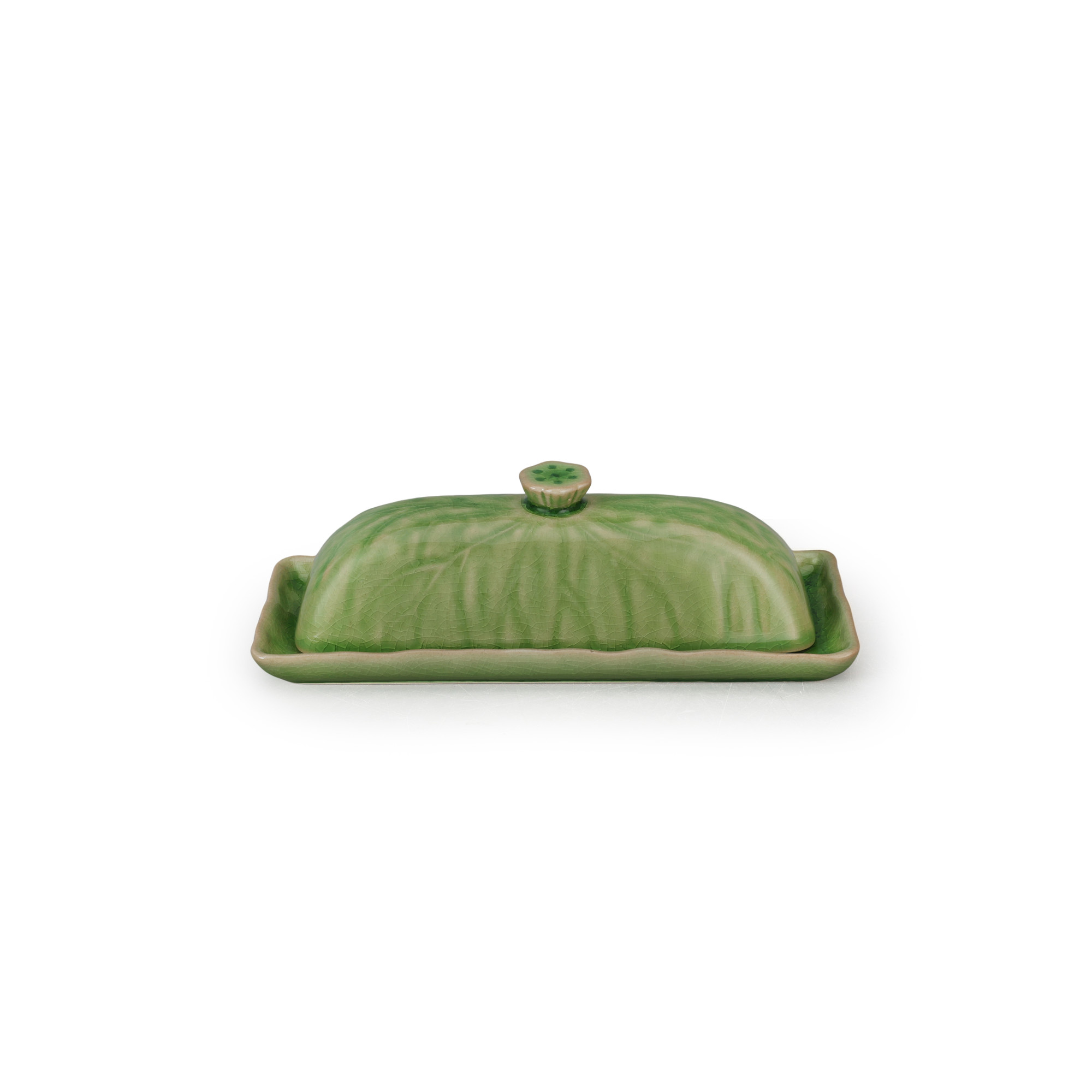 Verdant Lilypad Butter Dish