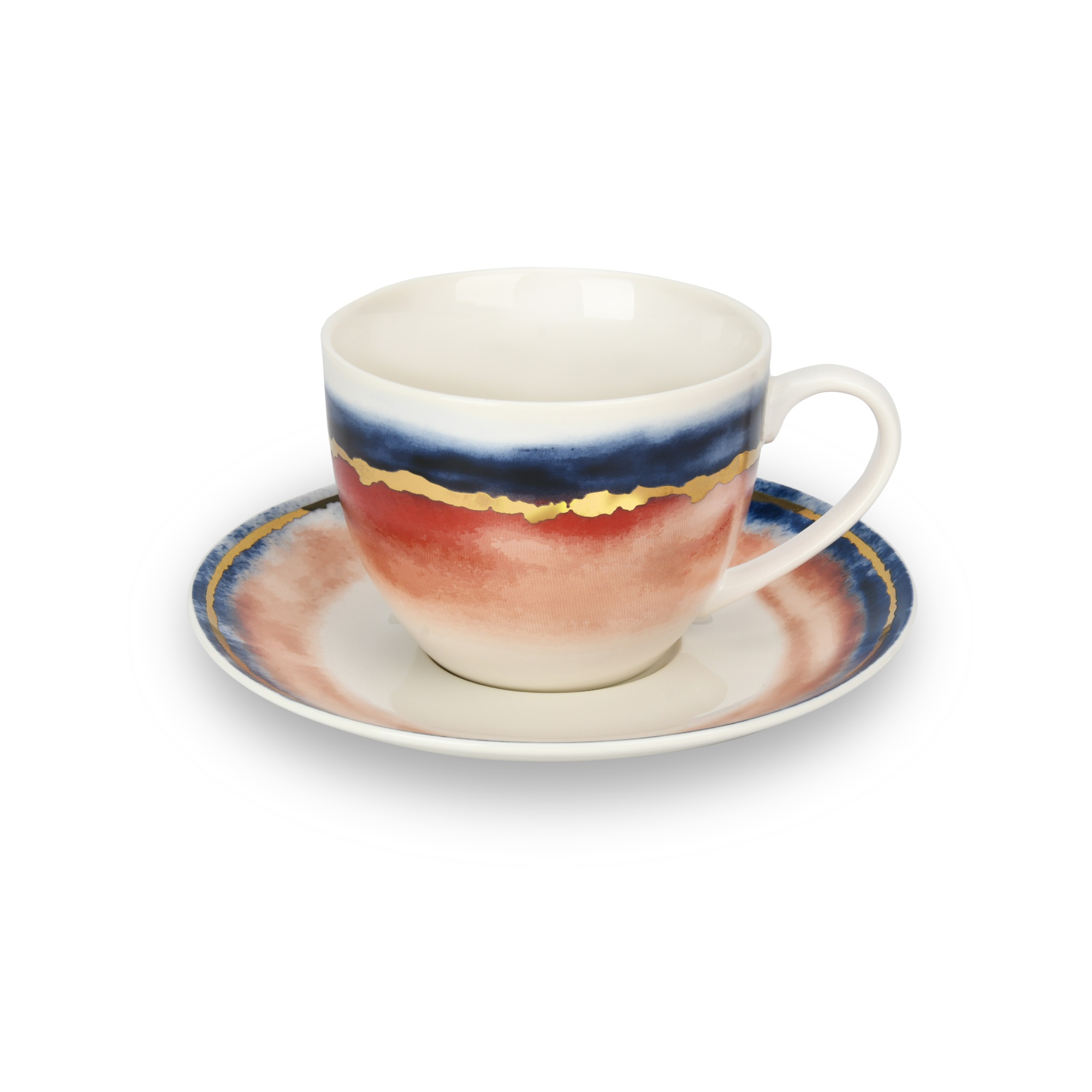 Marble Gold Custom Design Pattern Cup & Saucer