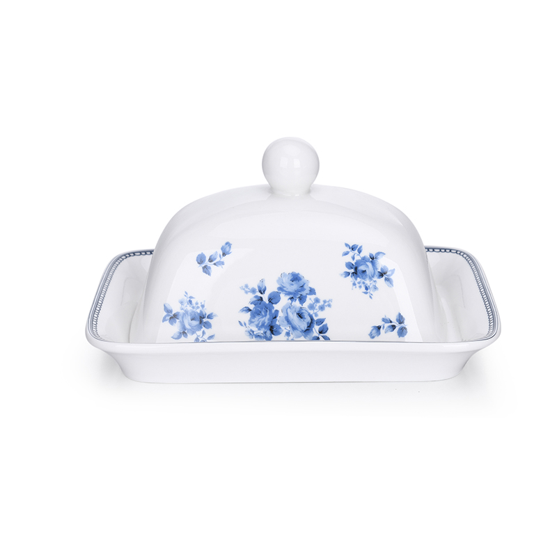 VINTAGE ROSES Butter Dish