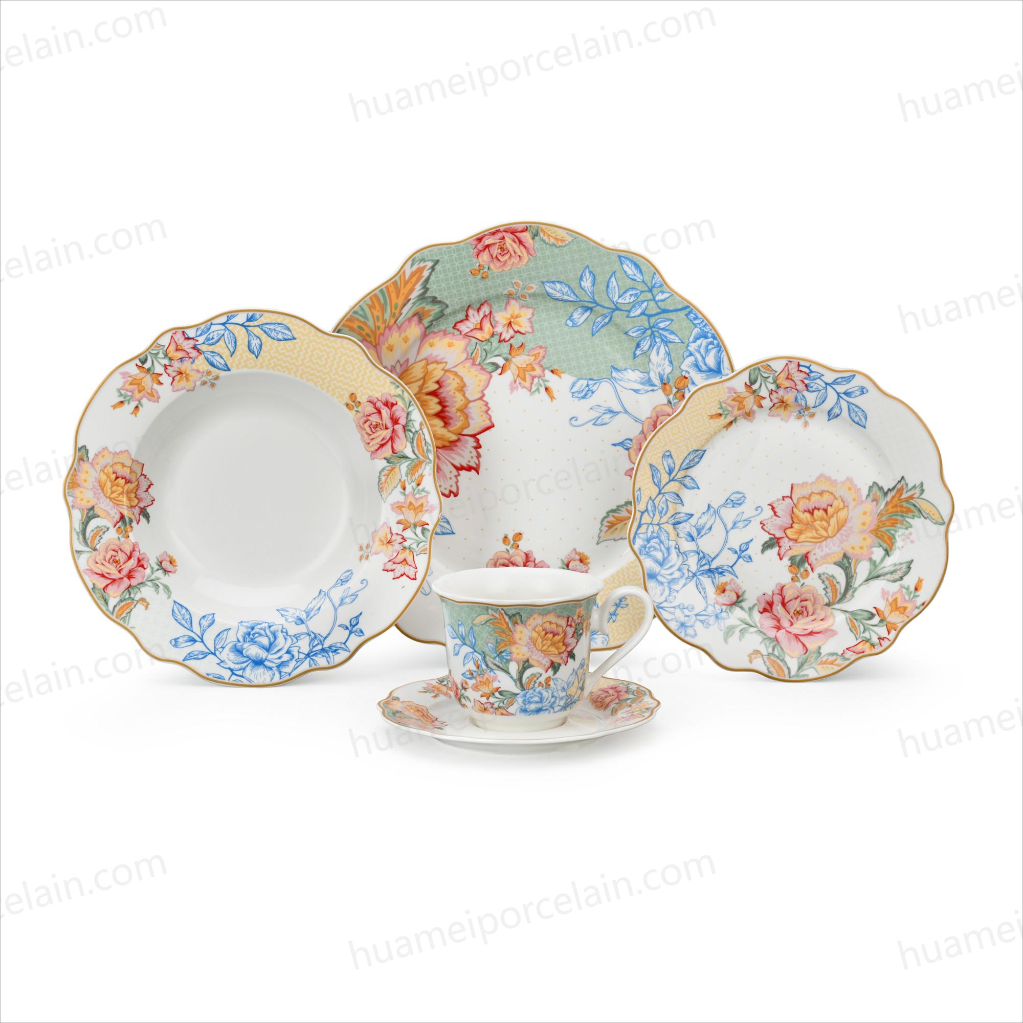 20pcs Floral Elegance Dinnet Set