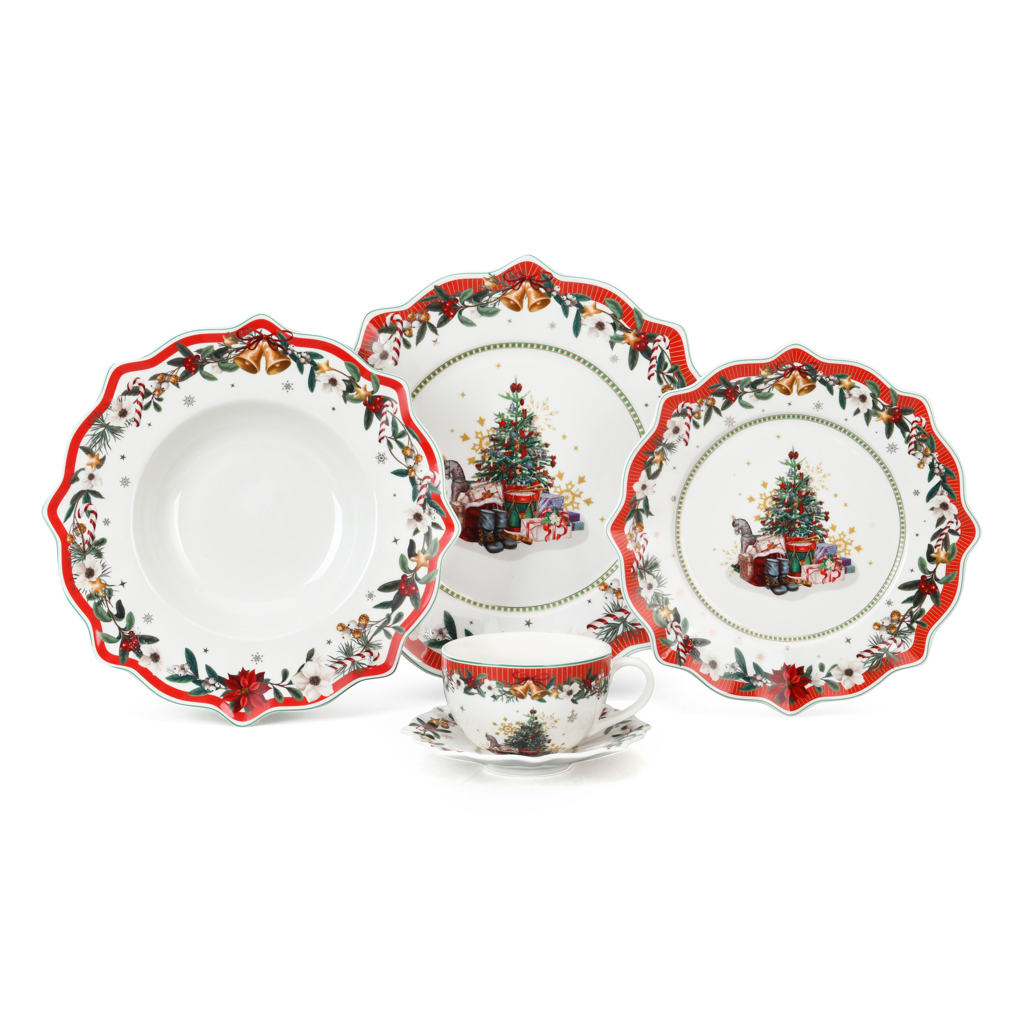 20pcs Enchanted Christmas Ceramic Dinner Set