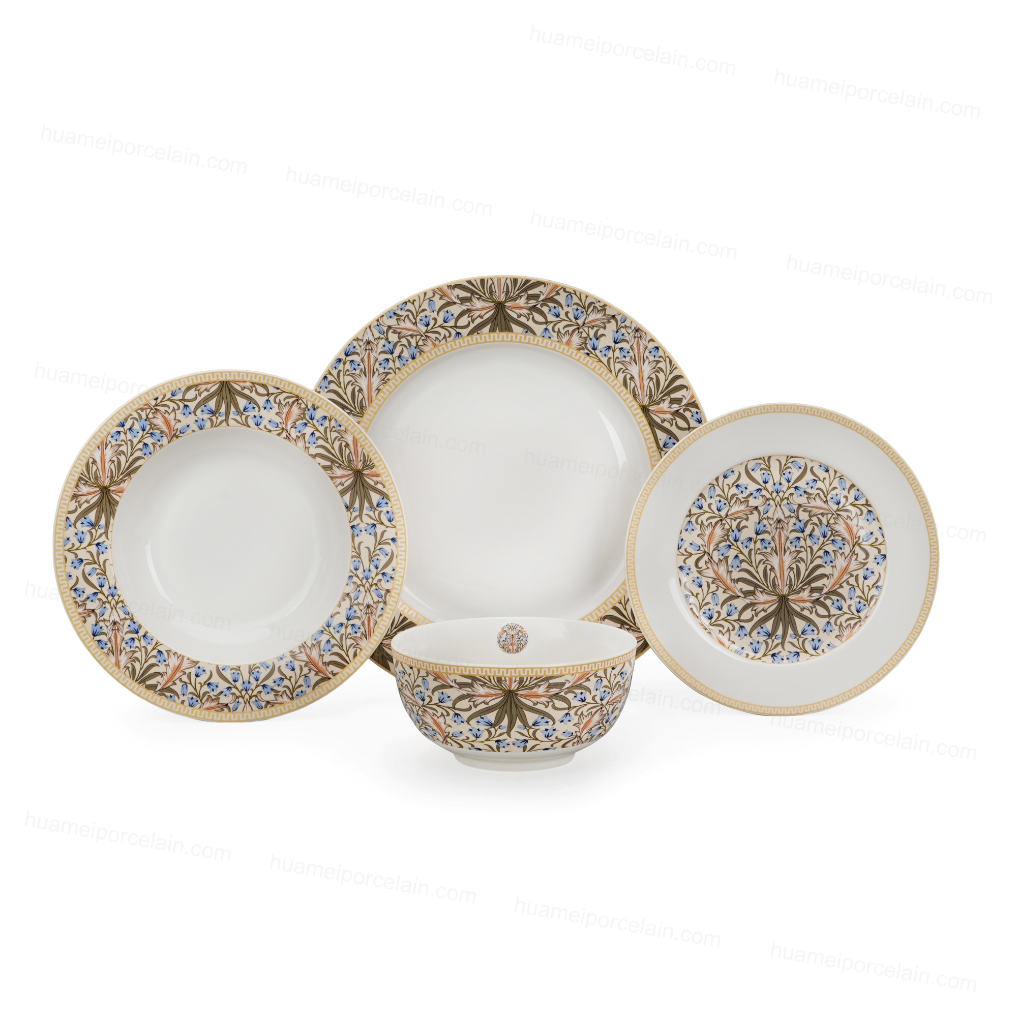 24pcs Timeless Floral Luxury Porcelain Dinner Set