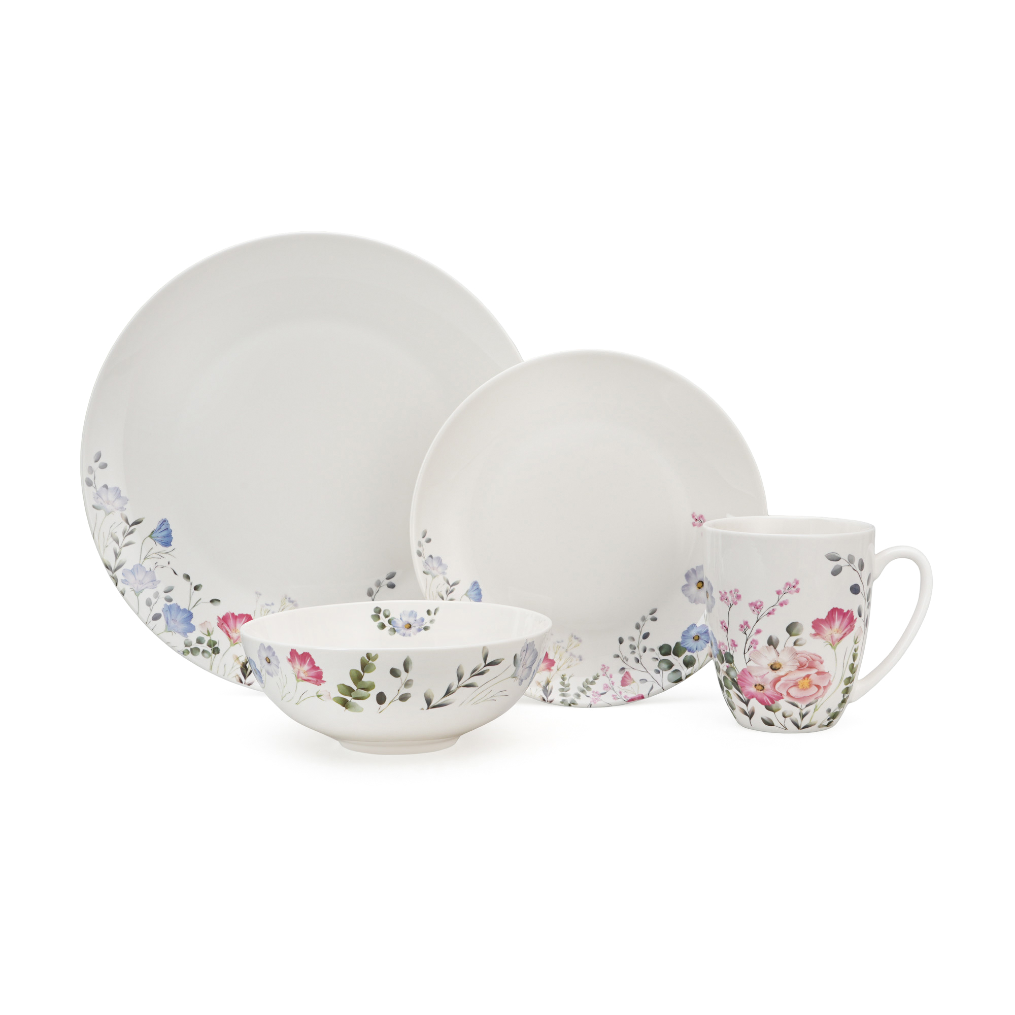 16pcs Ceramic Floral Dinnerware Set