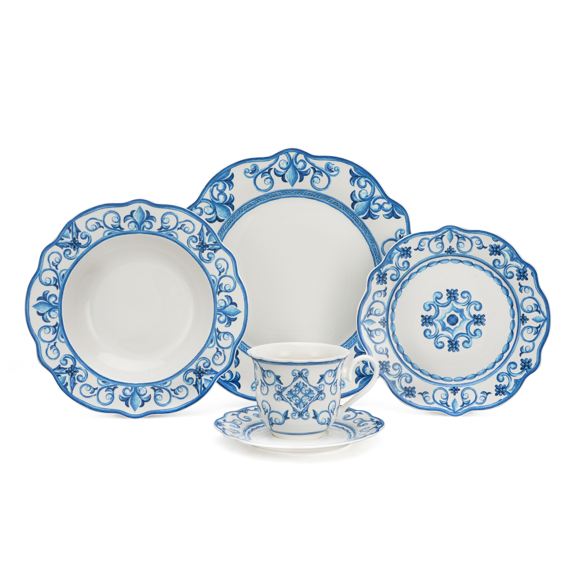 20pcs Inglaze Floral Ceramic Dinnerware Set