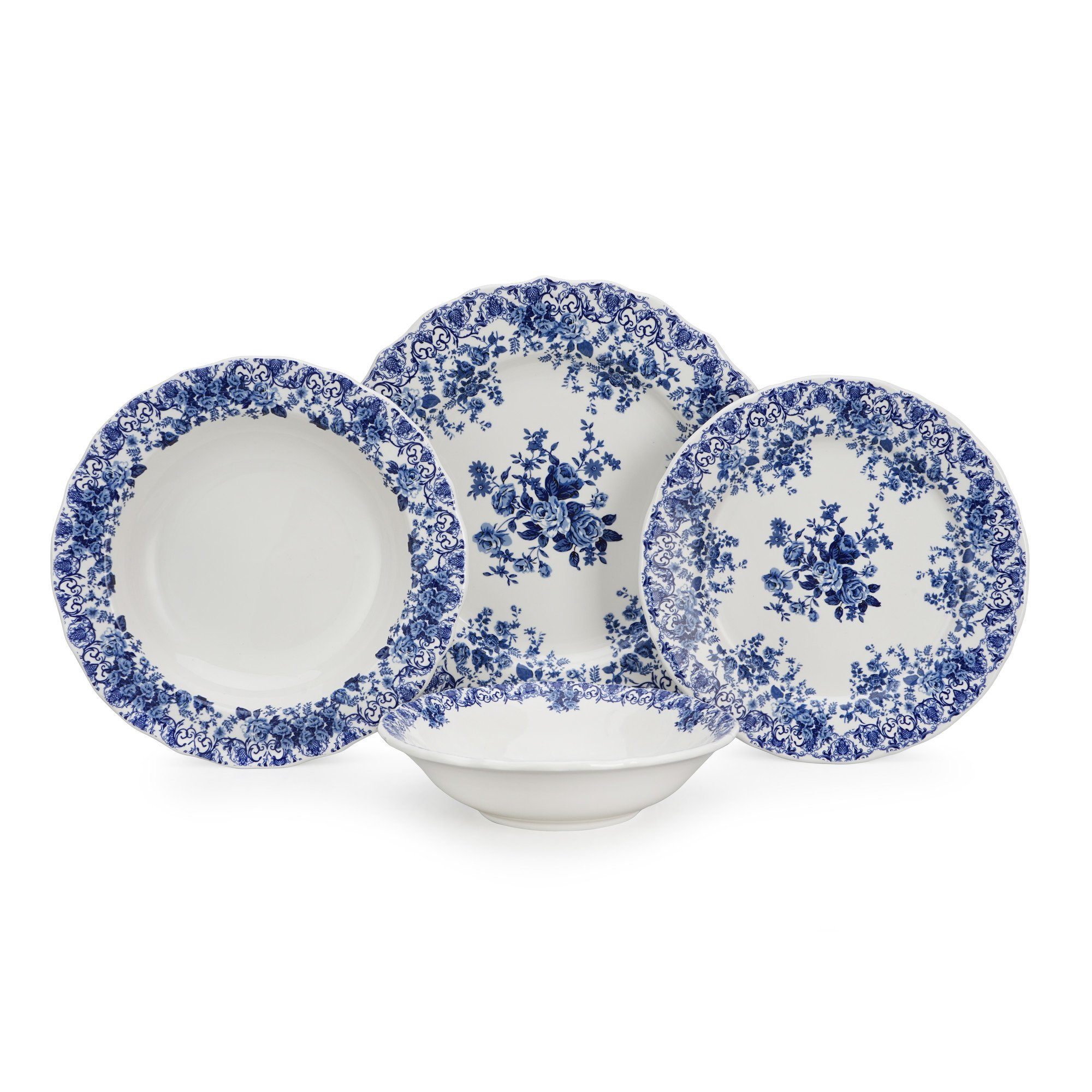 24pcs inglaze dinner plate ceramic dinnerware set